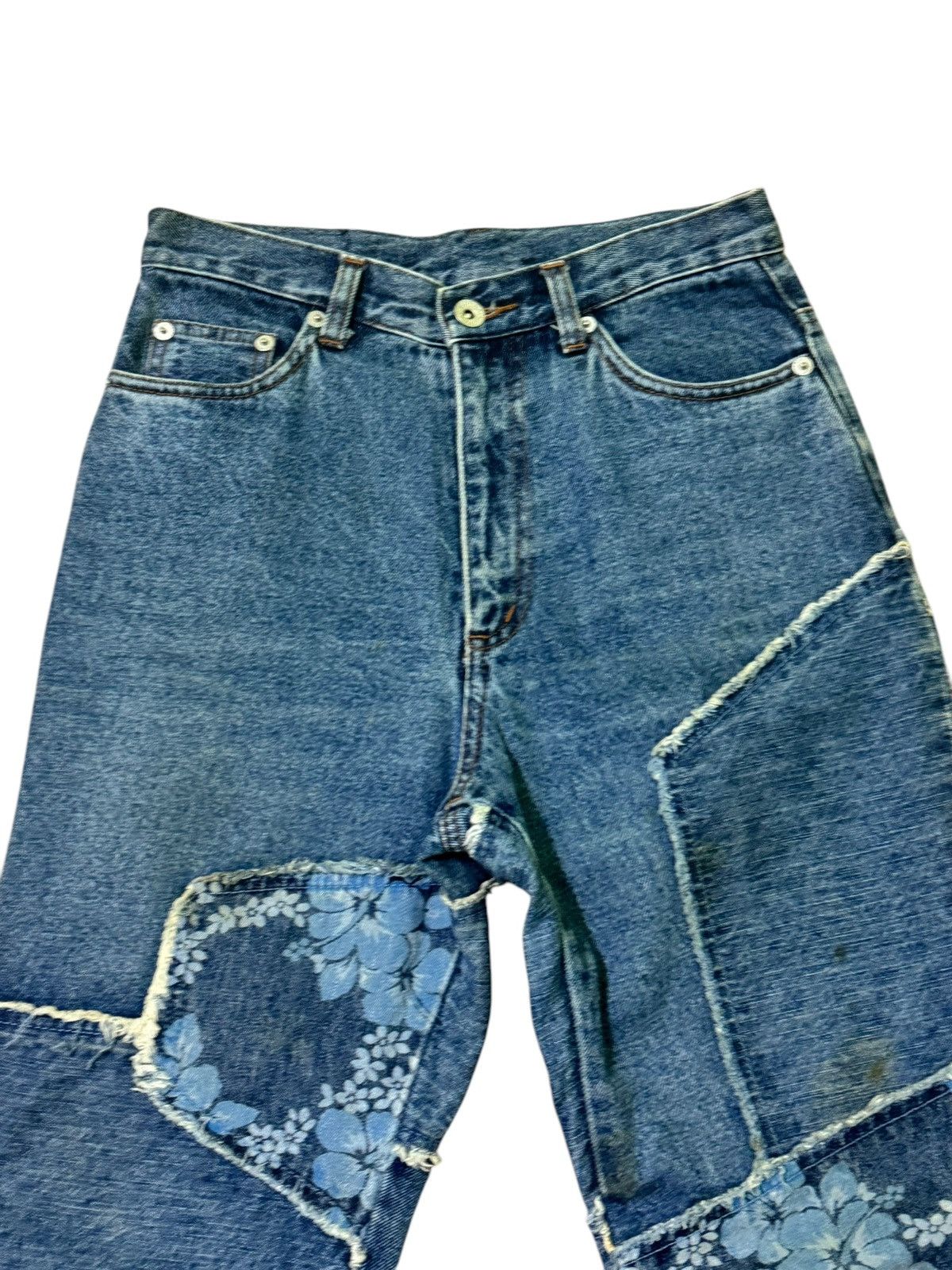 Vintage Crazy Flared CAT Reconstructed Reworked jeans Size 26" / US 2 / IT 38 - 3 Thumbnail