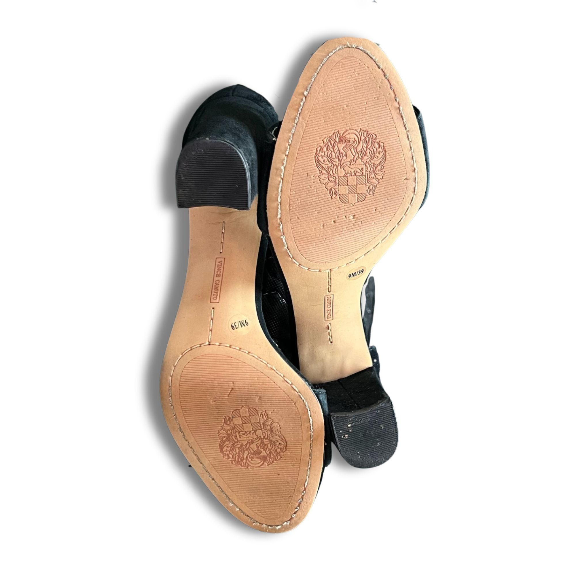 Vince Camuto Vince Camuto Black Suede Ankle Strap Heels With Block Heel S Size US 9 / IT 39 - 7 Thumbnail