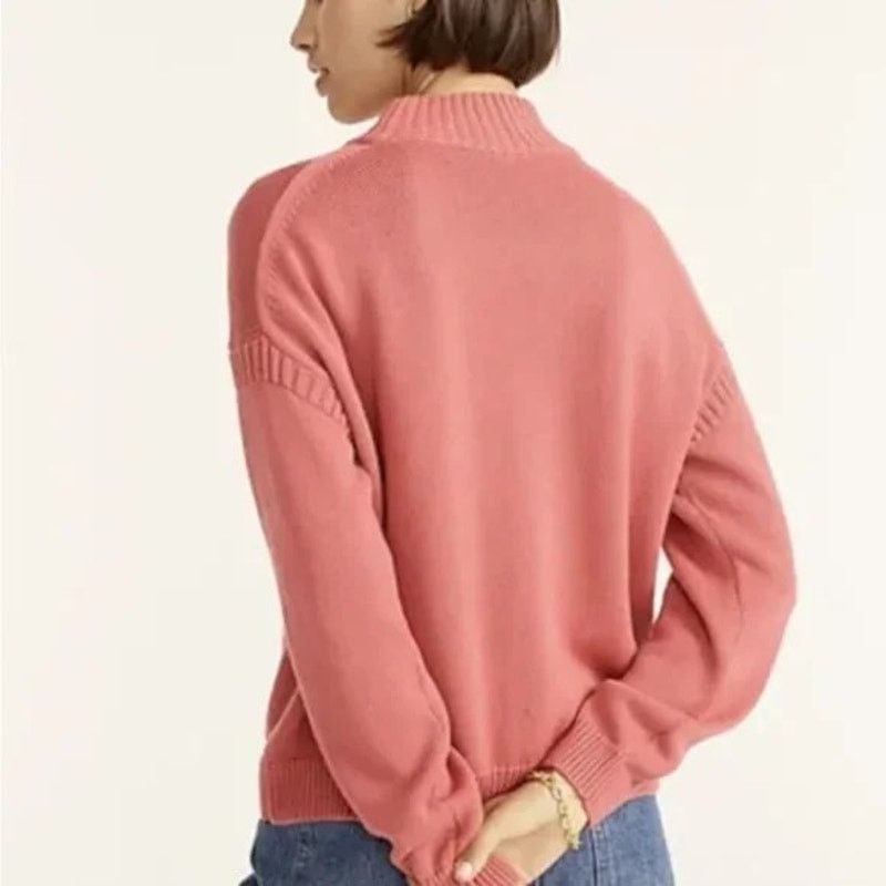 J.Crew J. Crew Cotton Cashmere Patch Pocket Mockneck Sweater XS Size XS / US 0-2 / IT 36-38 - 2 Thumbnail