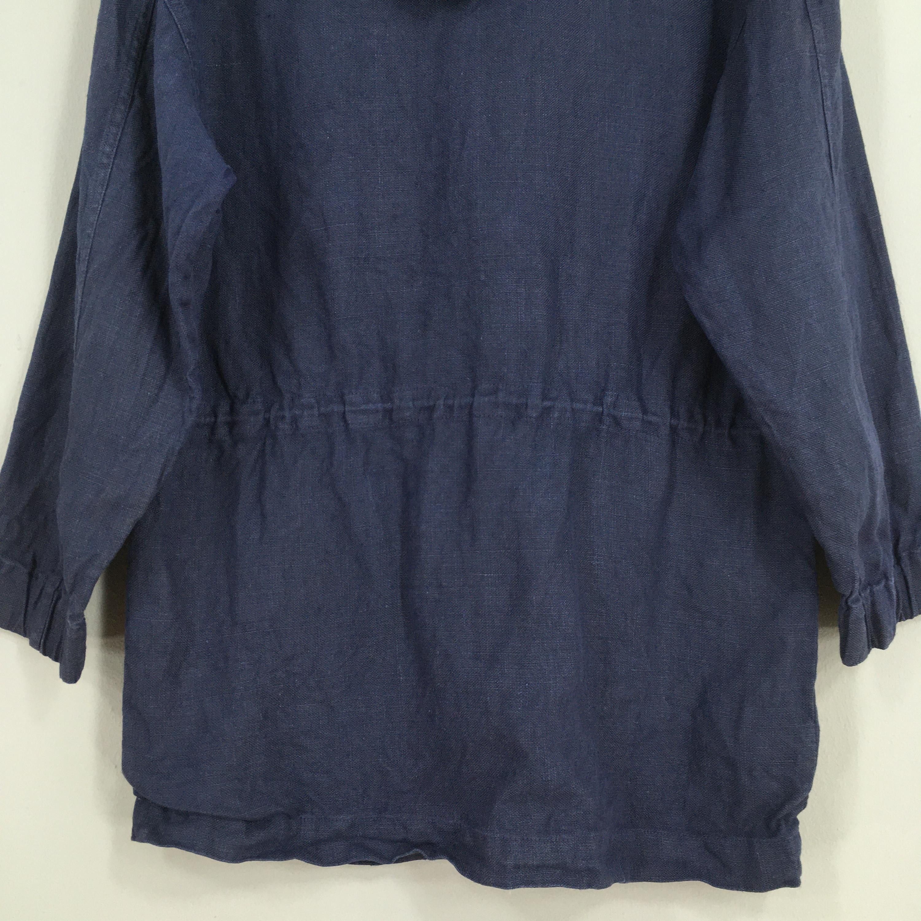 Brooks Brothers Vintage 90's Brooks Brothers Blue Parka Linen Jacket XSmall Size US XS / EU 42 / 0 - 8 Thumbnail