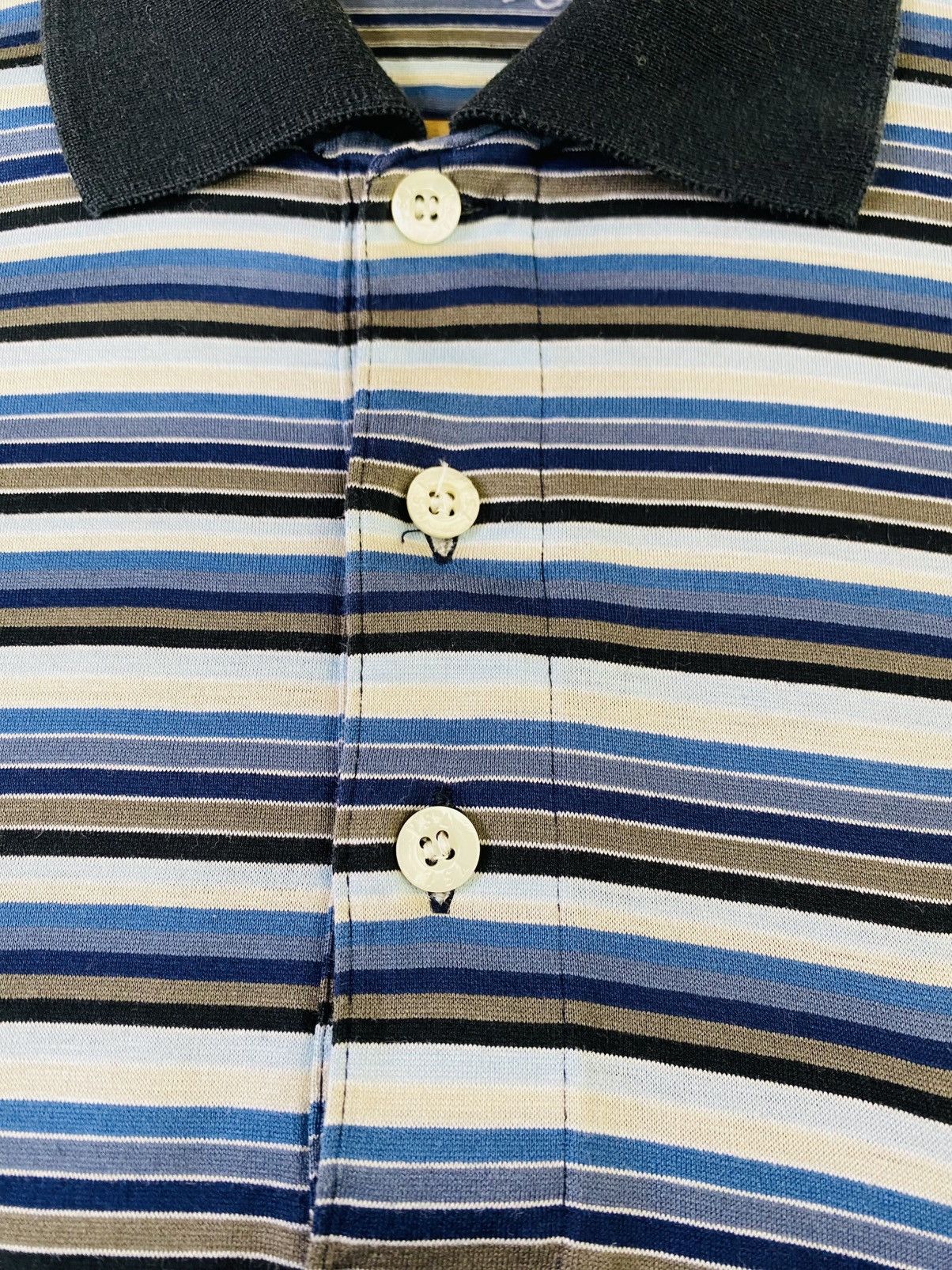 Yves Saint Laurent Yves Saint Lauren Stripe Colar Shirt Size US M / EU 48-50 / 2 - 7 Thumbnail