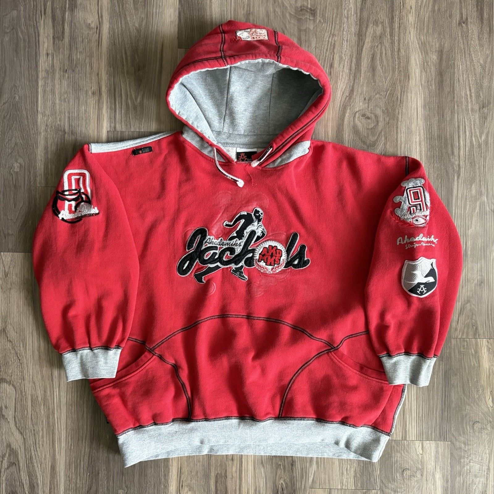 Akademiks × Vintage Vintage Akademiks Hoodie Size XXL Red Football Varsity Y2K Size US XXL / EU 58 / 5 - 1 Thumbnail