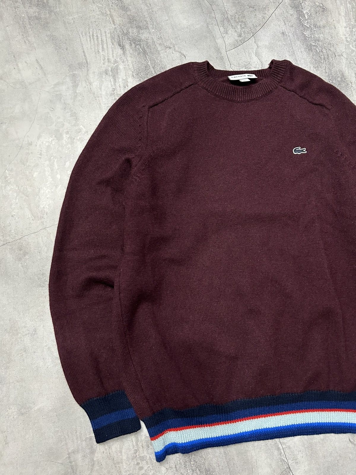 Lacoste × Vintage Vintage Knit Lacoste wool Golf Sweatshirt Oldmoney Size US L / EU 52-54 / 3 - 3 Thumbnail