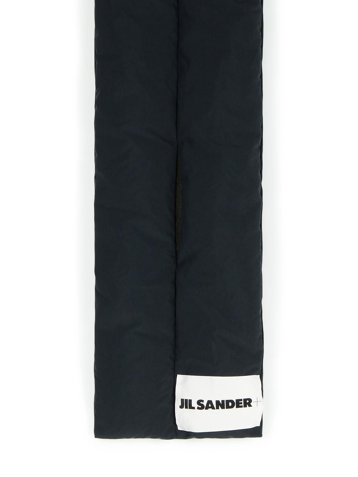 JIL SANDER Black Polyester Scarf
