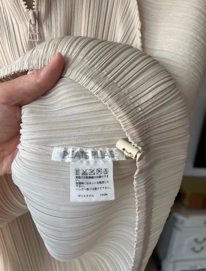 Issey Miyake Issey Miyake size:3 A beige hoodie with a zipper cardigan Size M / US 6-8 / IT 42-44 - 4 Thumbnail