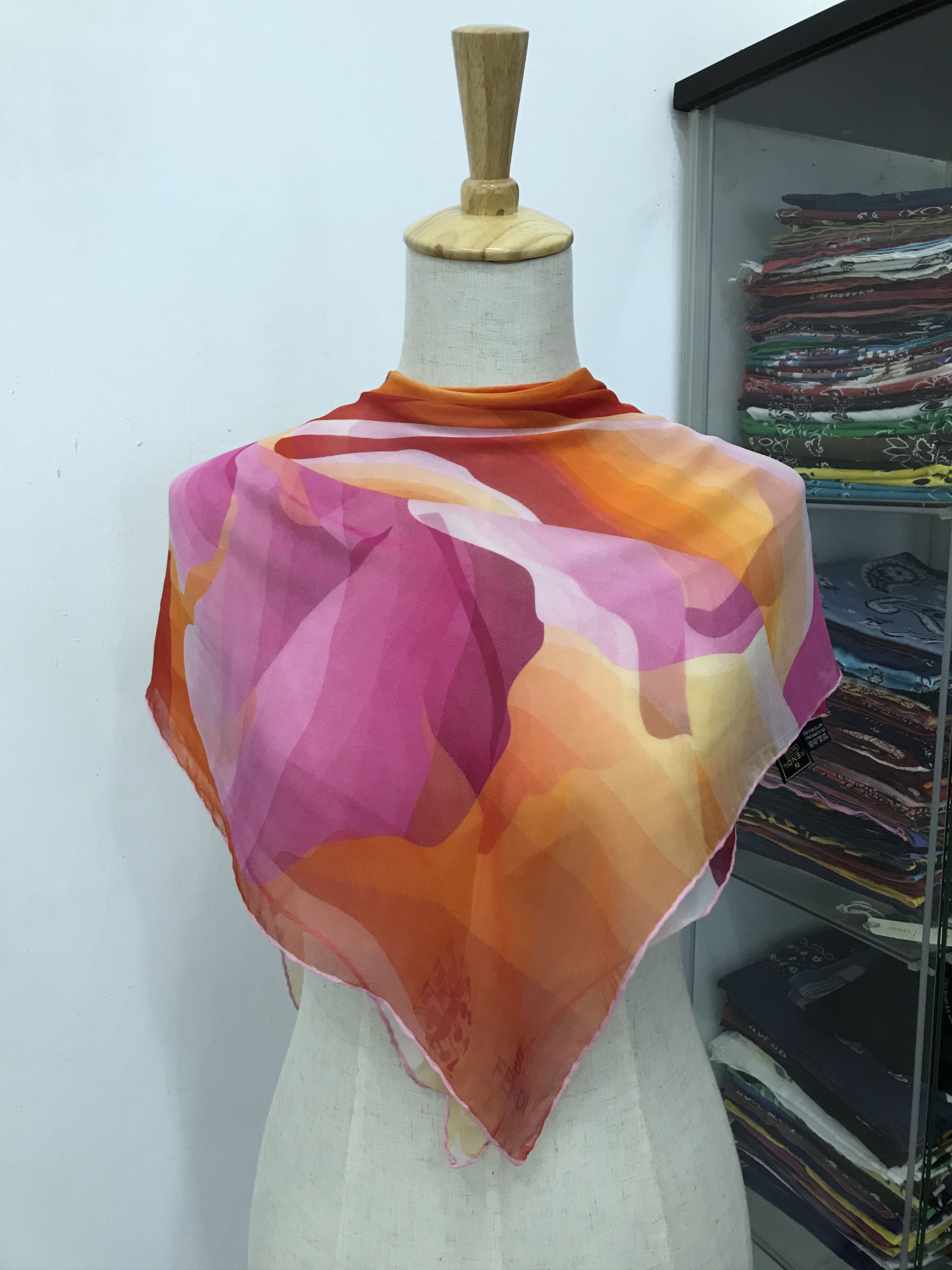 Vintage Vintage Fendi Silk Scarf Size ONE SIZE - 1 Thumbnail