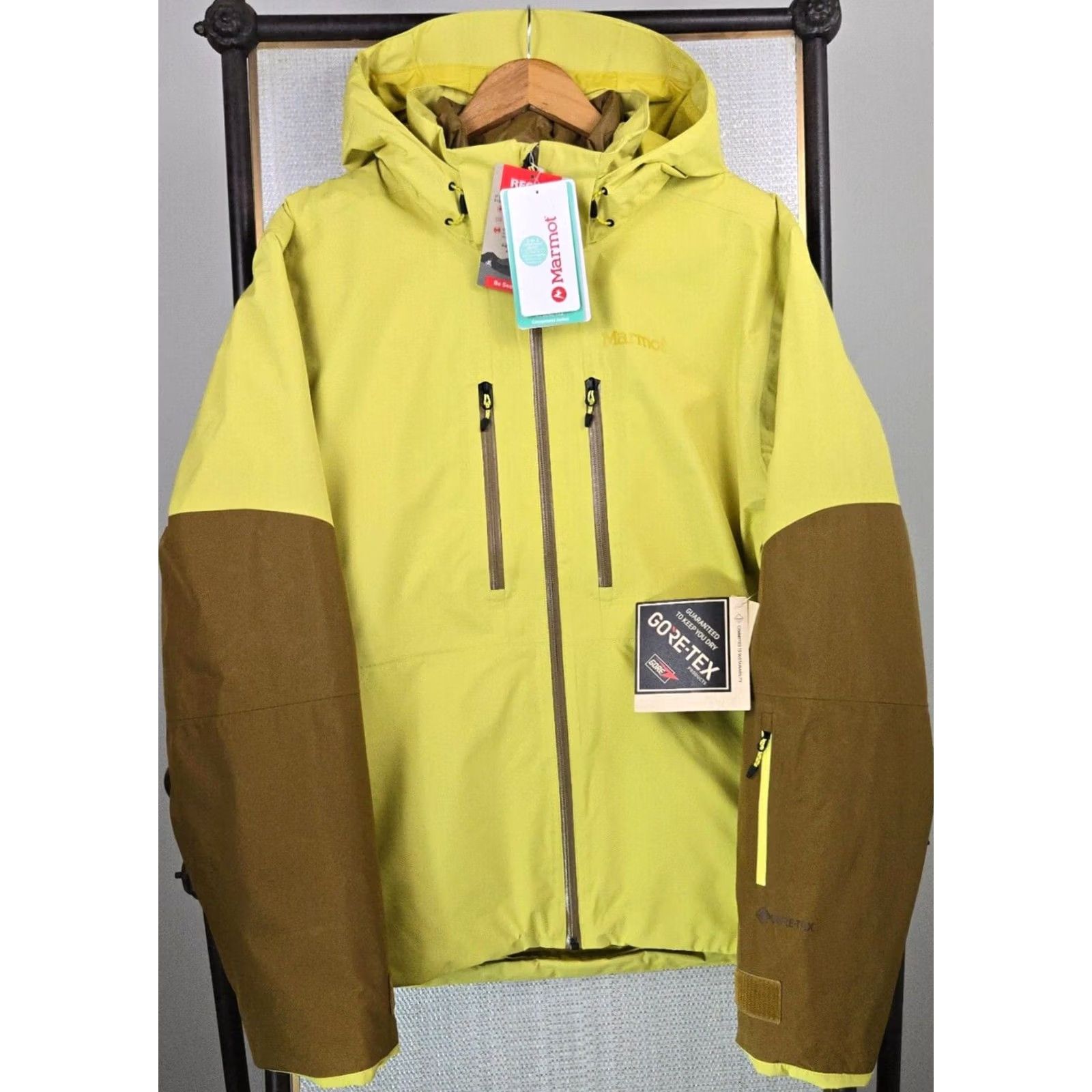 Marmot Marmot Jacket 3-in-1 Gore-Tex Recco Insulated Winter Ski Snowboard Hooded XL Yellow Mens Size US XL / EU 56 / 4 - 2 Thumbnail
