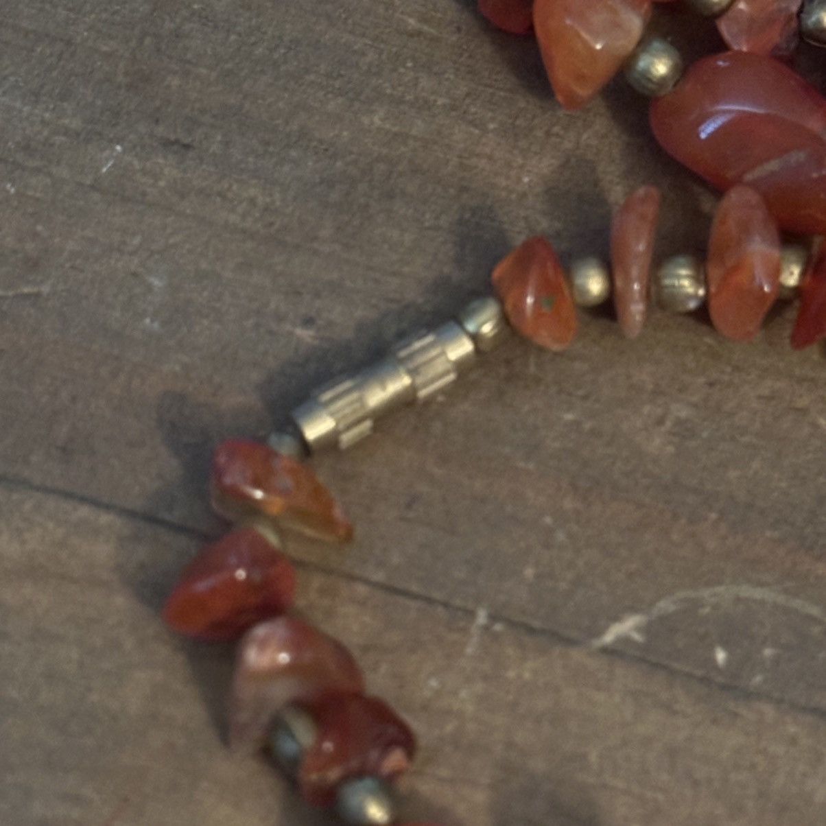 Vintage Vintage long polished Carnelian stone bead necklace Size ONE SIZE - 5 Thumbnail
