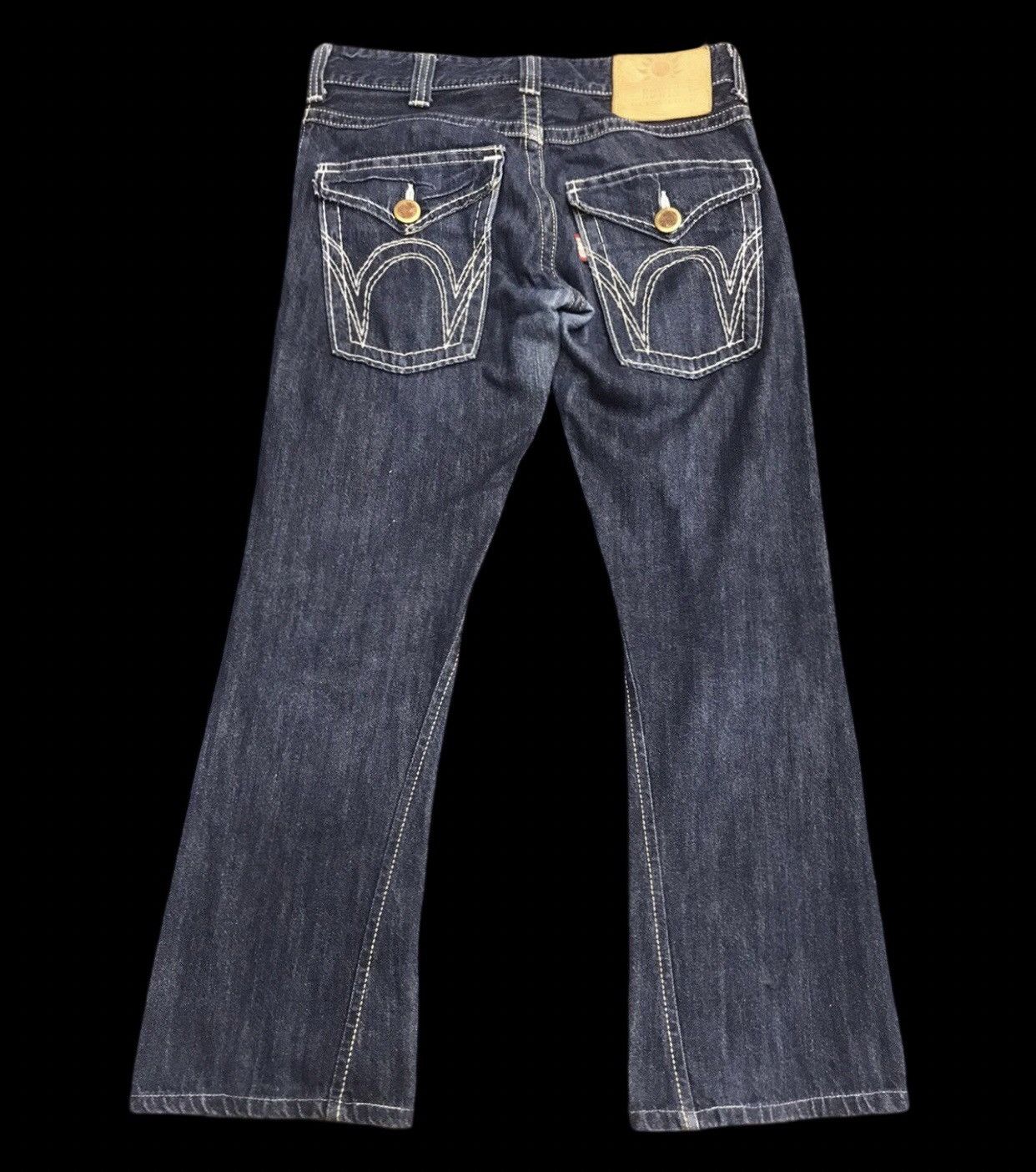 Edwin 🔥FLARE🔥EDWIN 503 Blue Trip Flare Jeans Size US 31 - 2 Thumbnail