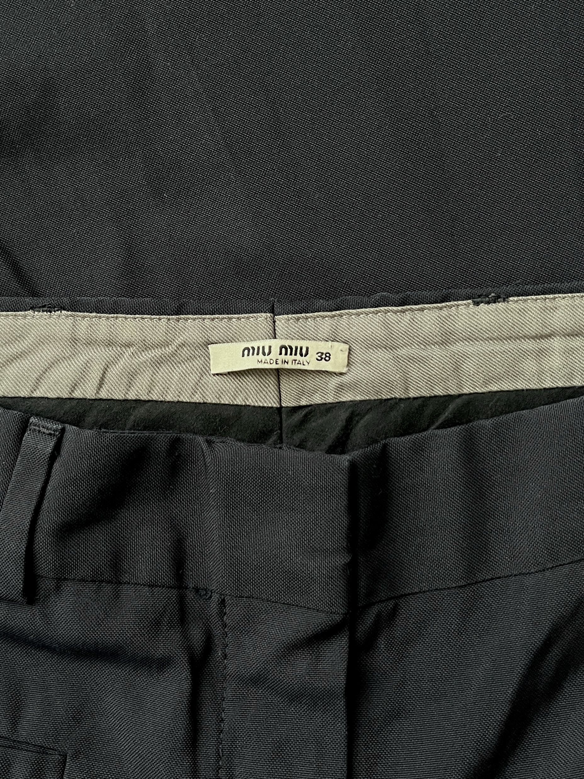 Miu Miu ⚡️QUICK SALE⚡️Miu Miu Navy Flared Pants Trousers Size 28" / US 6 / IT 42 - 3 Thumbnail