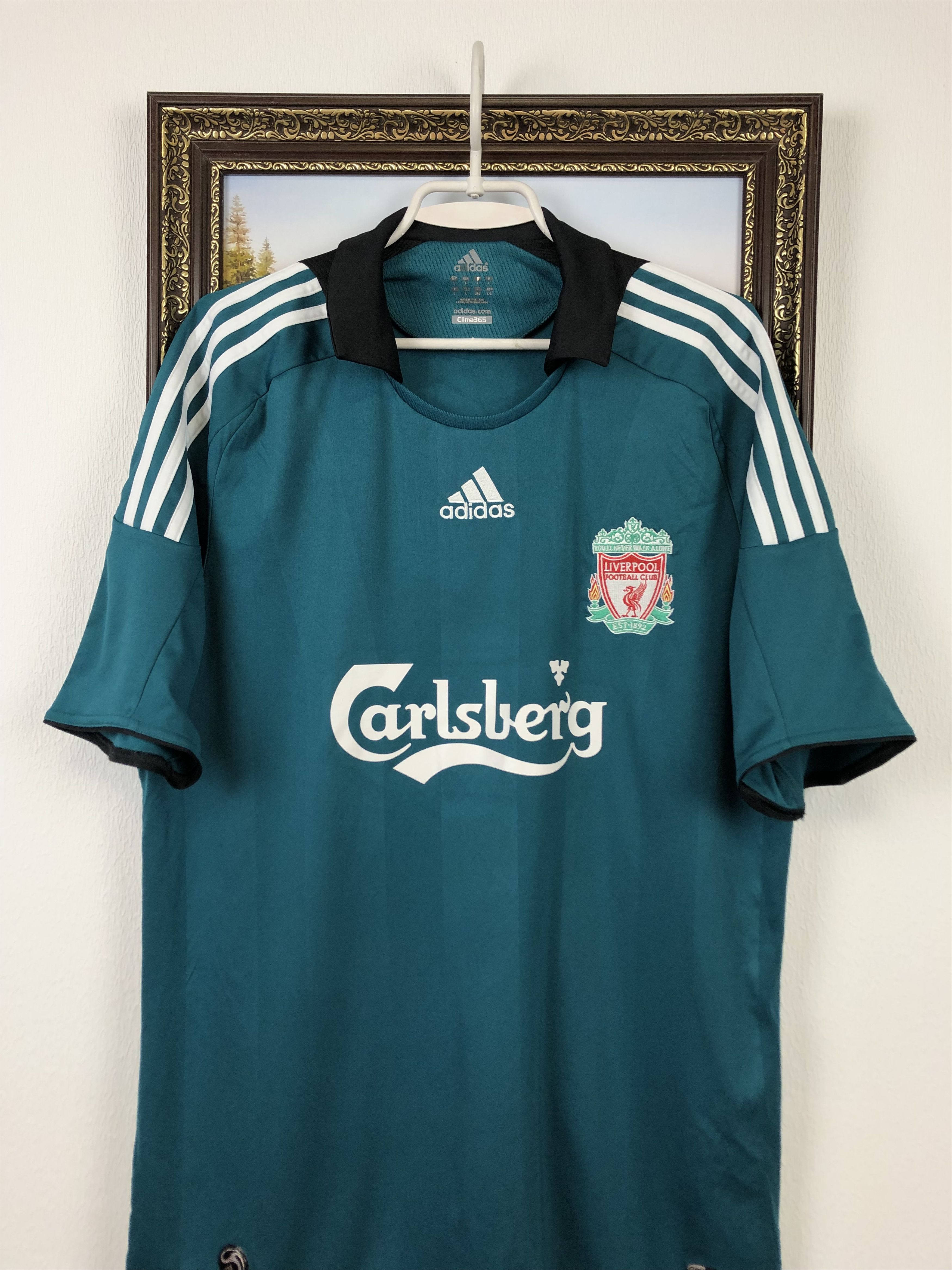 Adidas Liverpool football shirt 2008 Jersey #23 Carragher Soccer Size US L / EU 52-54 / 3 - 4 Thumbnail