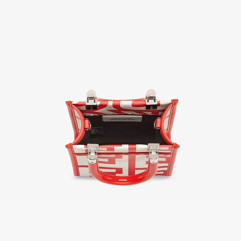 Fendi o1loc1c0824 Size: OS / Mini Sunshine Shopper in Red/White Size ONE SIZE - 4 Thumbnail