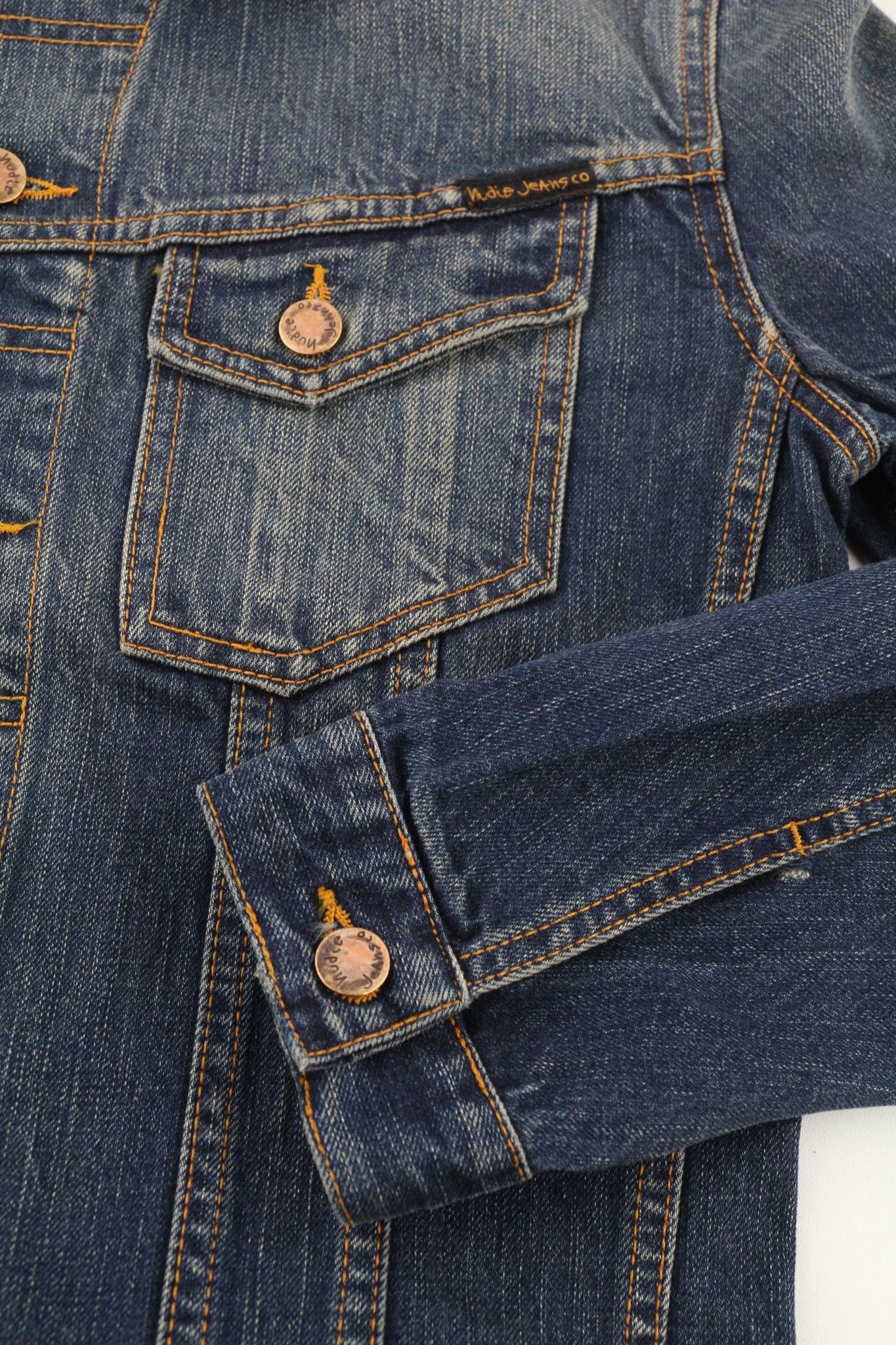 Nudie Jeans BILLY DARK AUTHENTIC DENIM S Blue Denim Jacket 80396 Size US S / EU 44-46 / 1 - 5 Thumbnail