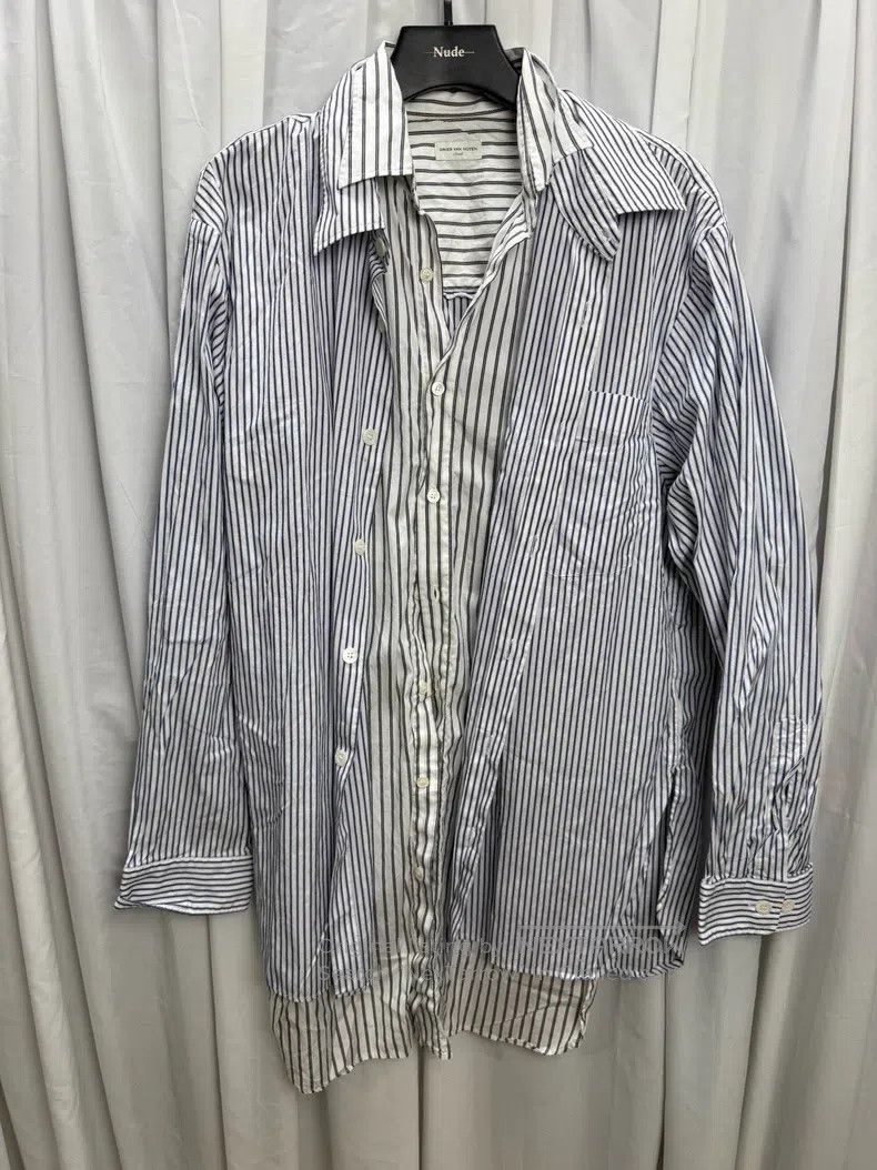 Dries Van Noten Dries Van Noten Double-layer striped relaxed fit blouse| Size S / US 4 / IT 40 - 1 Thumbnail