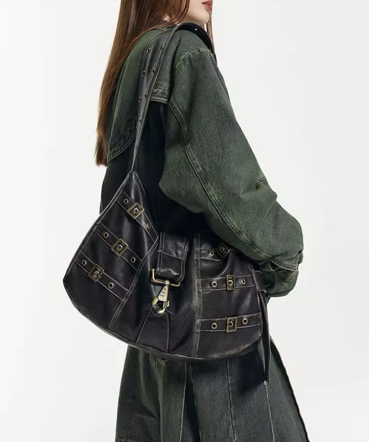 Other Y2K Vintage Harajuku Black Hobo Shoulder Bag Size ONE SIZE - 5 Thumbnail