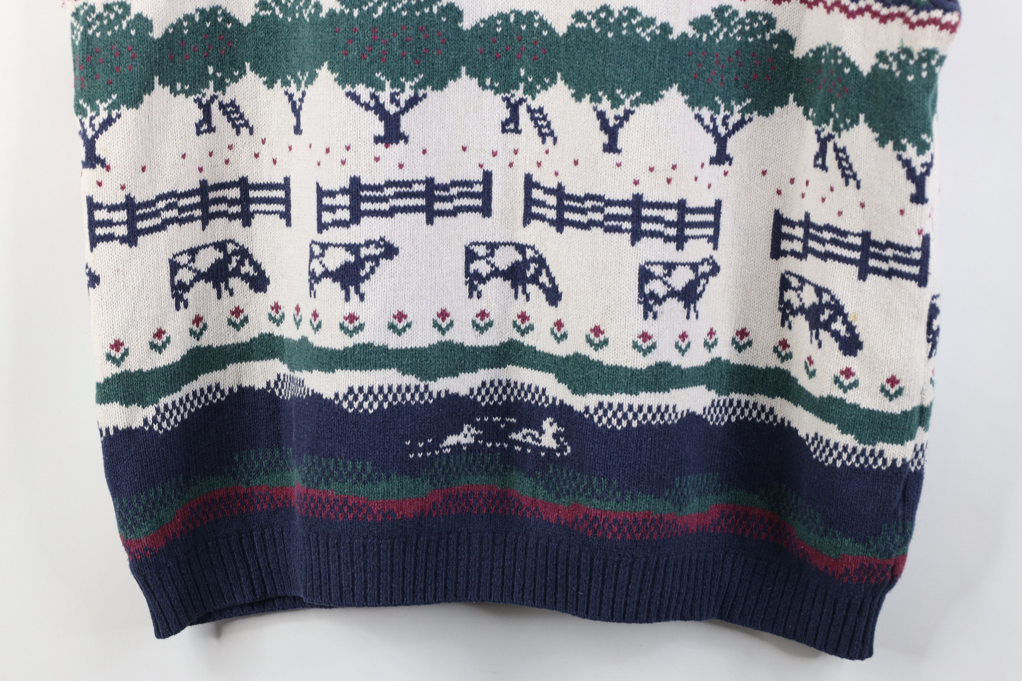 Vintage Vintage 90s Streetwear Tree Duck Knit Sweater Vest Cotton Size XL / US 12-14 / IT 48-50 - 11 Thumbnail