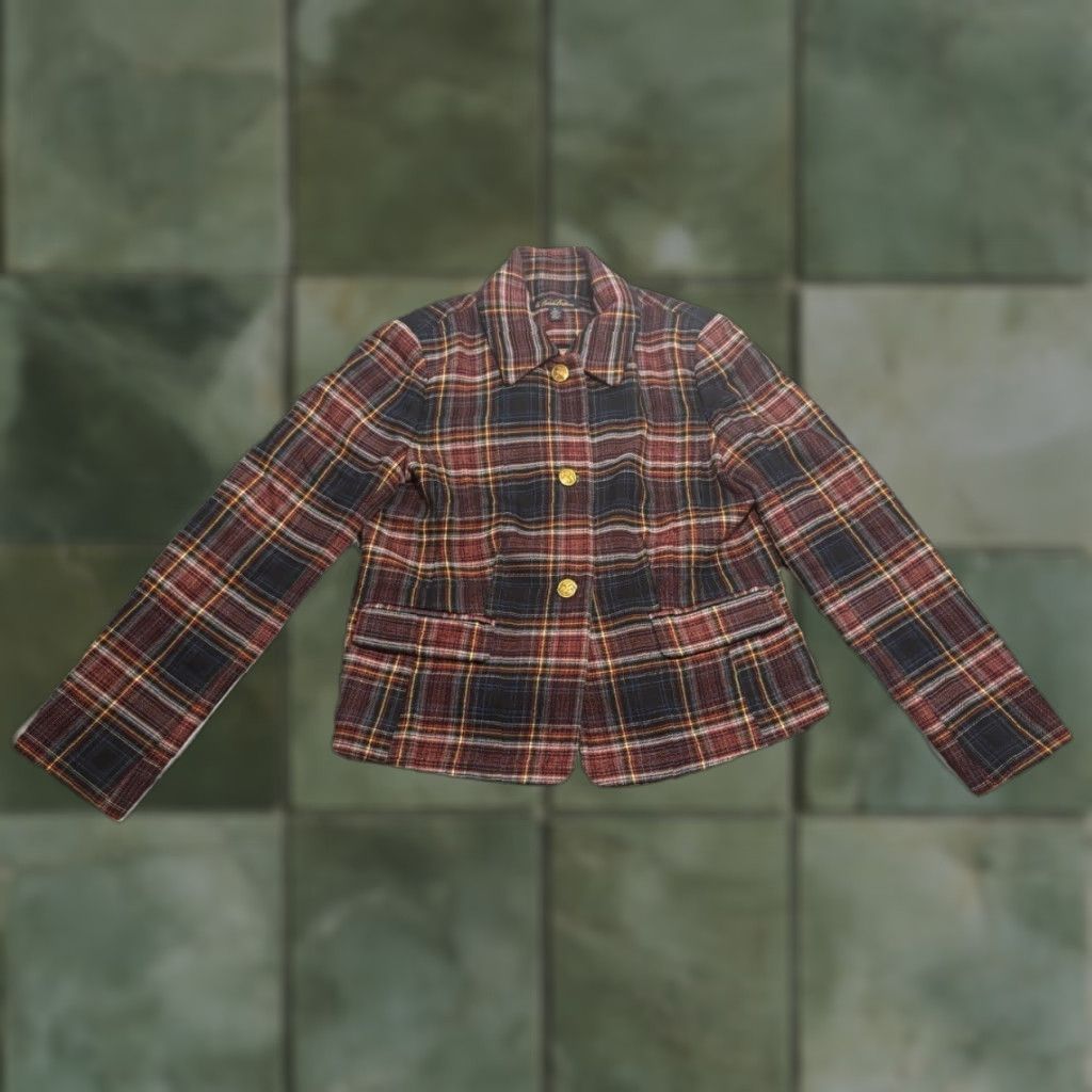 Brooks Brothers VINTAGE Brooks Brothers Blazer Jacket Plaid Wool Blend Size 8 Classic Size M / US 6-8 / IT 42-44 - 1 Thumbnail