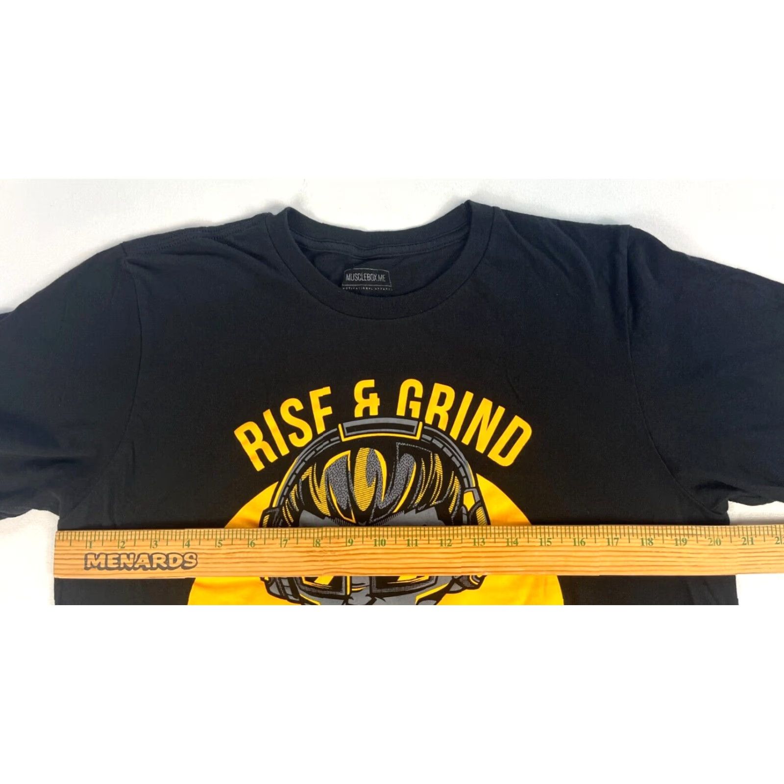 Vintage Musclebox Rise & Grind Graphic T-Shirt Men's L Made in USA Black Crew Neck Short Sleeve Gym Size US L / EU 52-54 / 3 - 7 Thumbnail