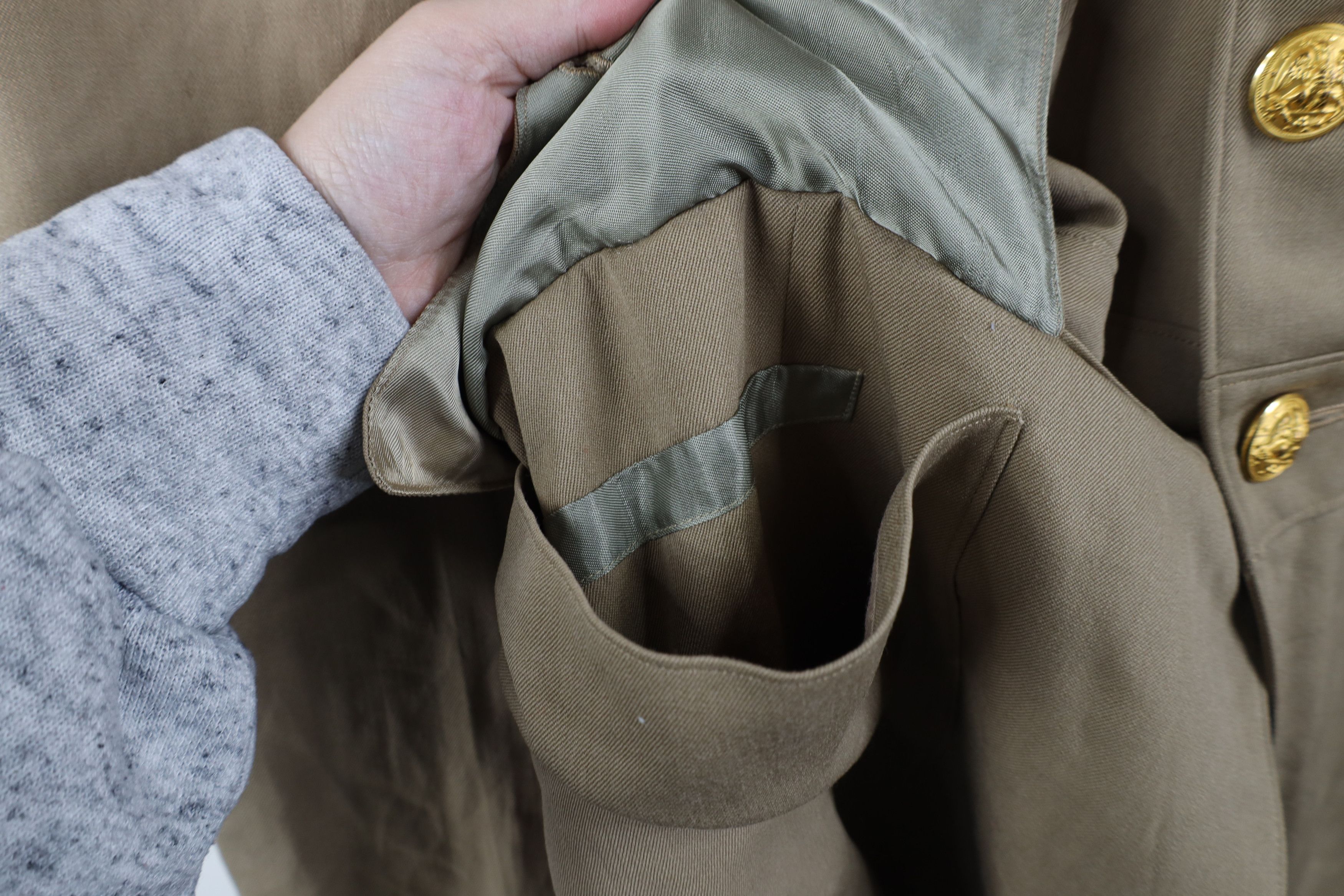 Vintage Vintage 50s Korean War Military Officer Jacket Khaki USA Size US XXL / EU 58 / 5 - 7 Thumbnail