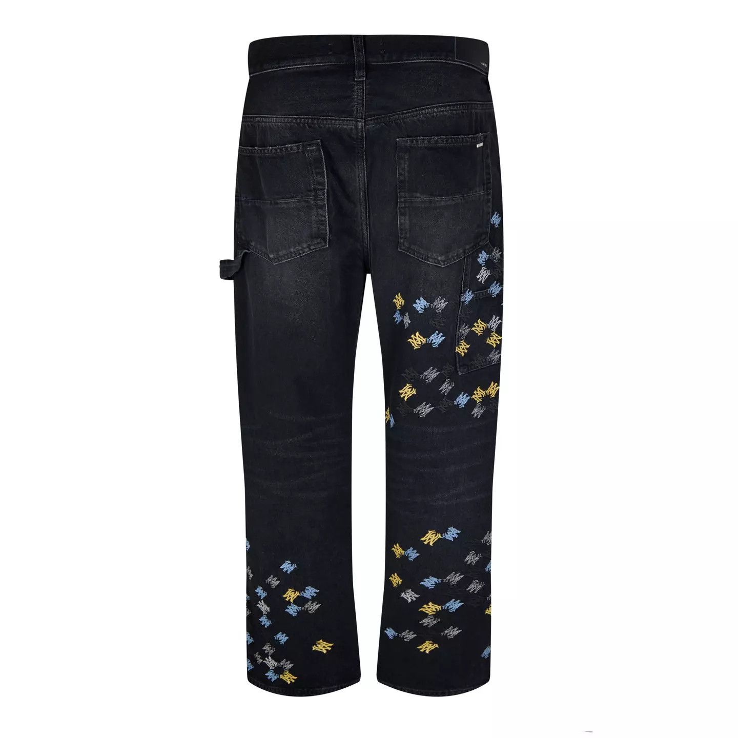 Amiri o1g2r1mq0426 Carpenter Relaxed Fit Wide Leg Jeans in Black Size US 34 / EU 50 - 2 Thumbnail