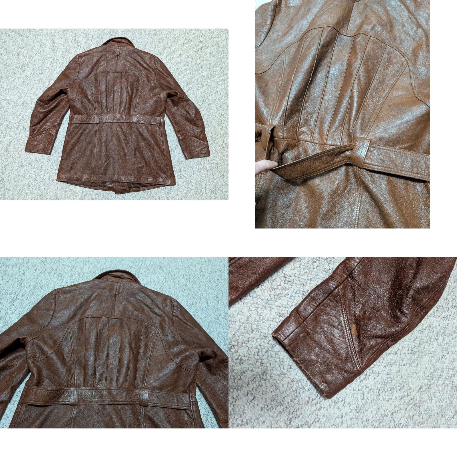 Esprit VINTAGE Buckskin brown leather coat BUCKSKIN 42 M East West Hippie Boho Mens Leather Coat West East West 1970s Size US M / EU 48-50 / 2 - 9 Thumbnail