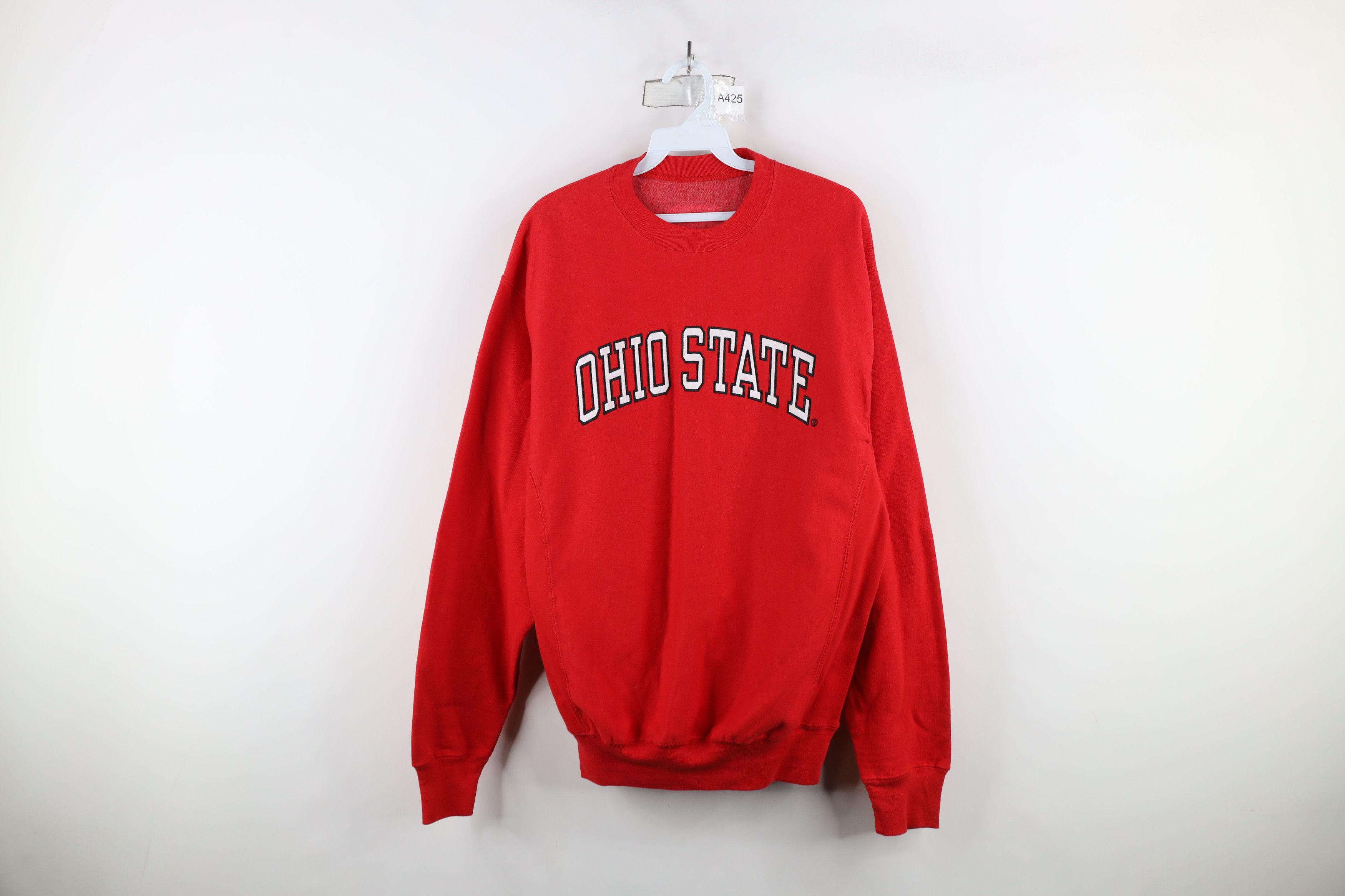 Vintage Vintage 90s Ohio State University Crewneck Sweatshirt Red Size US L / EU 52-54 / 3 - 1 Thumbnail