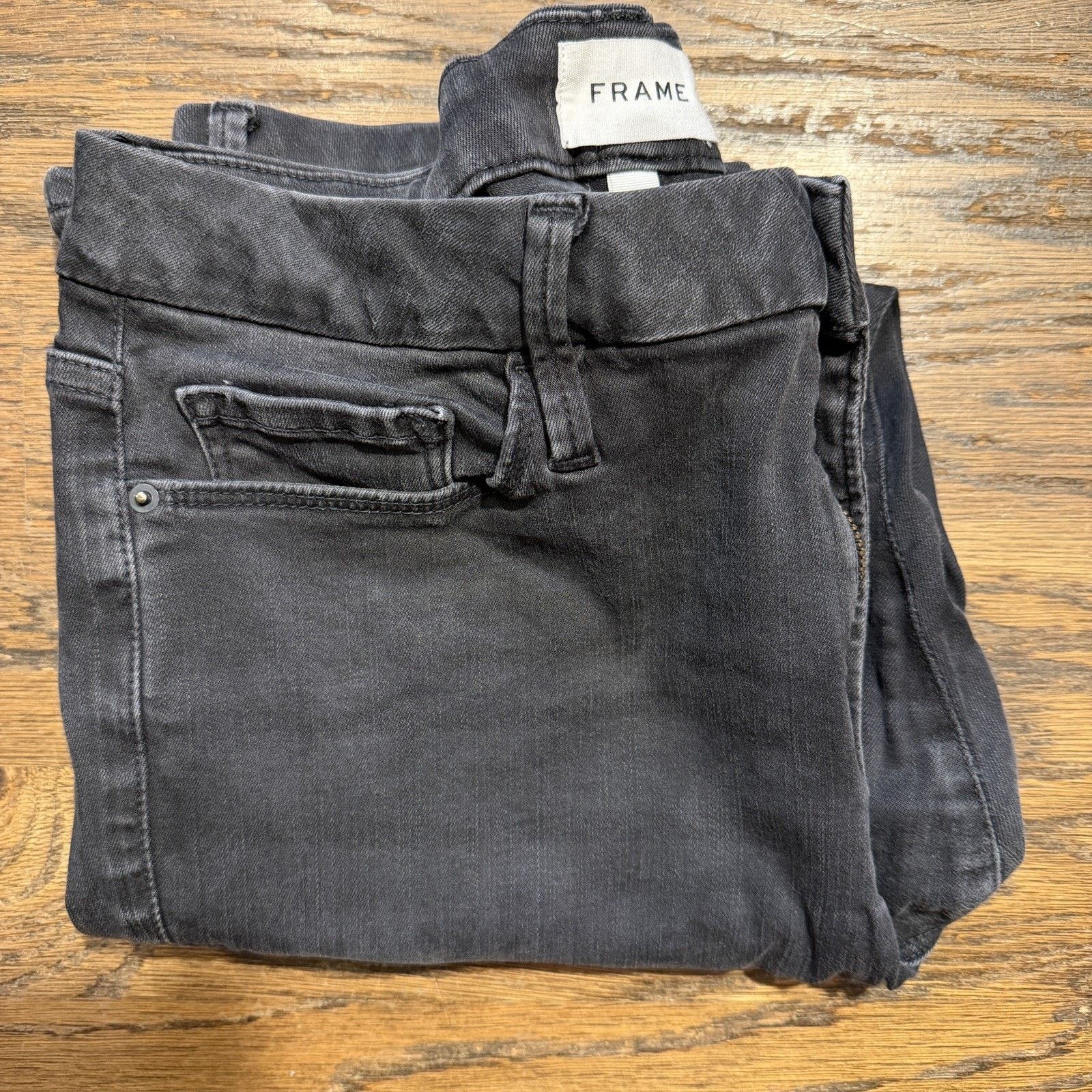 Frame Frame Le Mini Boot Cut Jeans Black Noir High Rise Size 32 Size 32" / US 10 / IT 46 - 11 Thumbnail