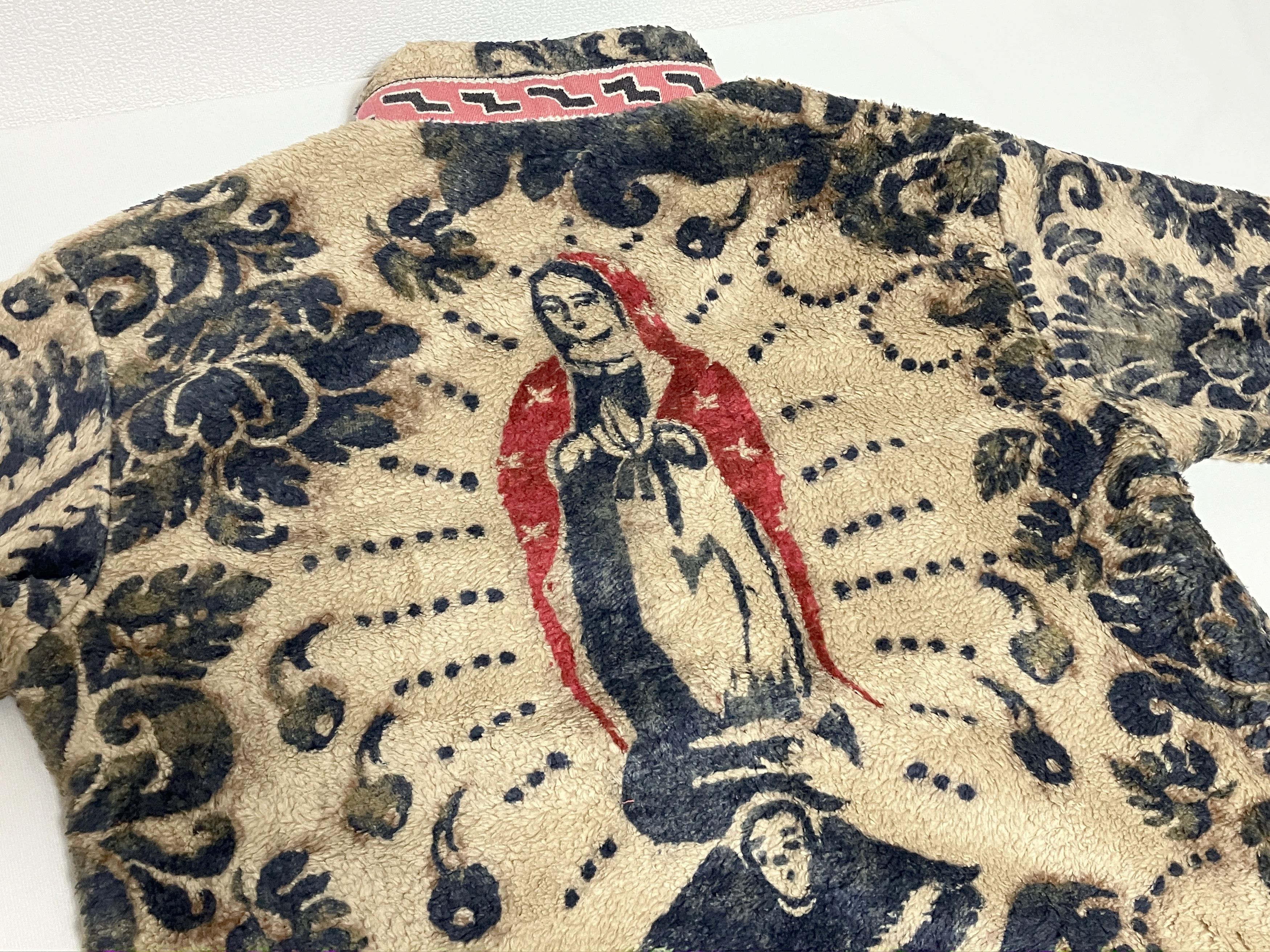 Kapital KAPITAL DAMASK Virgin Mary light fleece zip up blouson beige Size US XL / EU 56 / 4 - 10 Thumbnail
