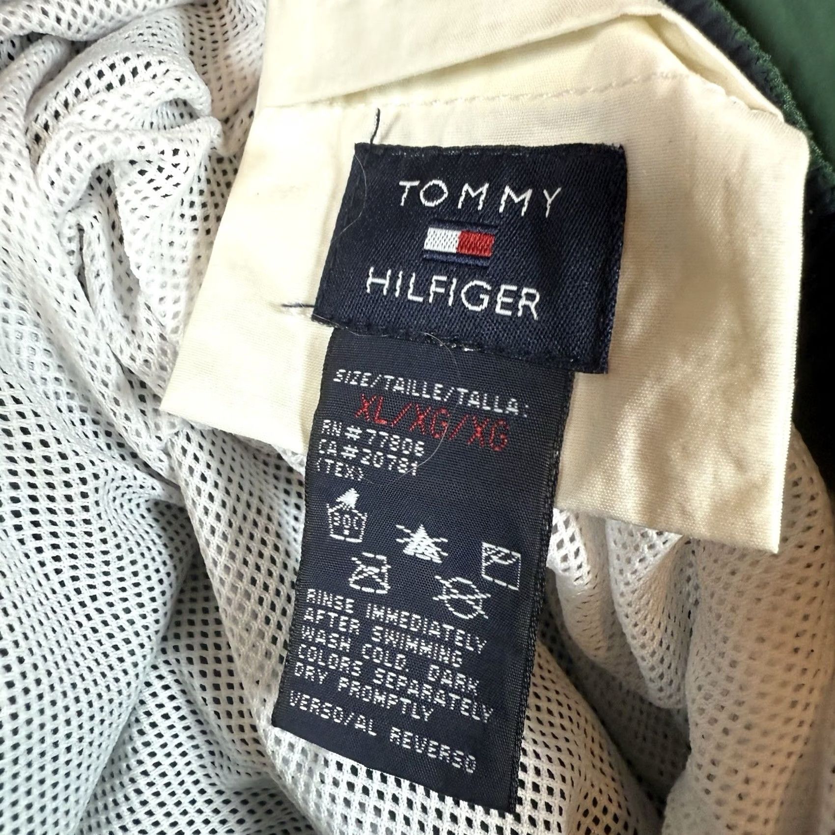 Tommy Hilfiger VINTAGE Tommy Hilfiger Trunks Green Swim Bottom Mens XL Size US 36 / EU 52 - 4 Thumbnail
