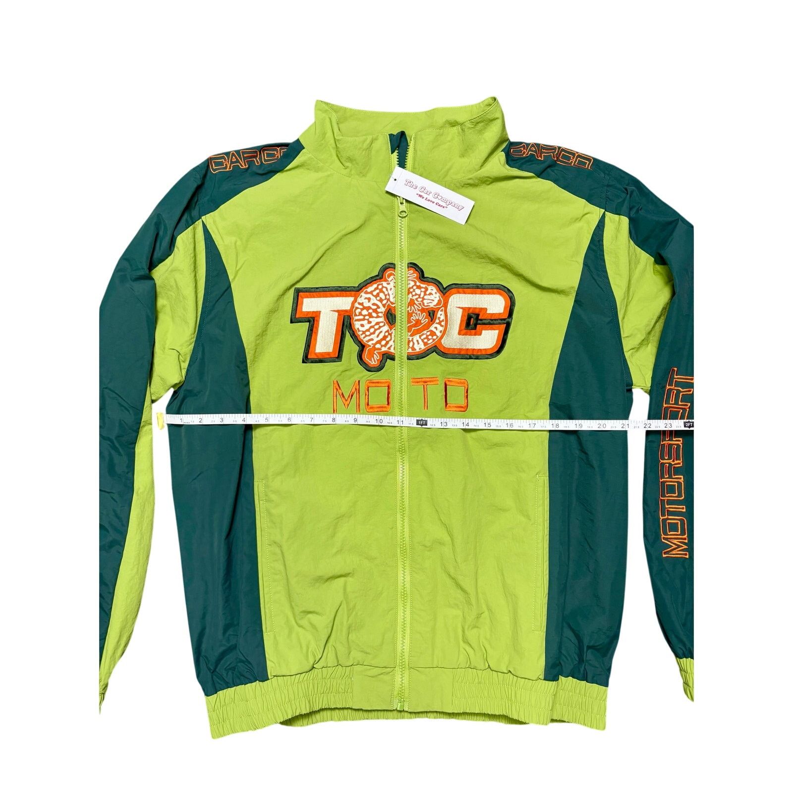 Other NWT Men's The Car Company Green Windbreaker Moto Jacket L Size US L / EU 52-54 / 3 - 3 Thumbnail