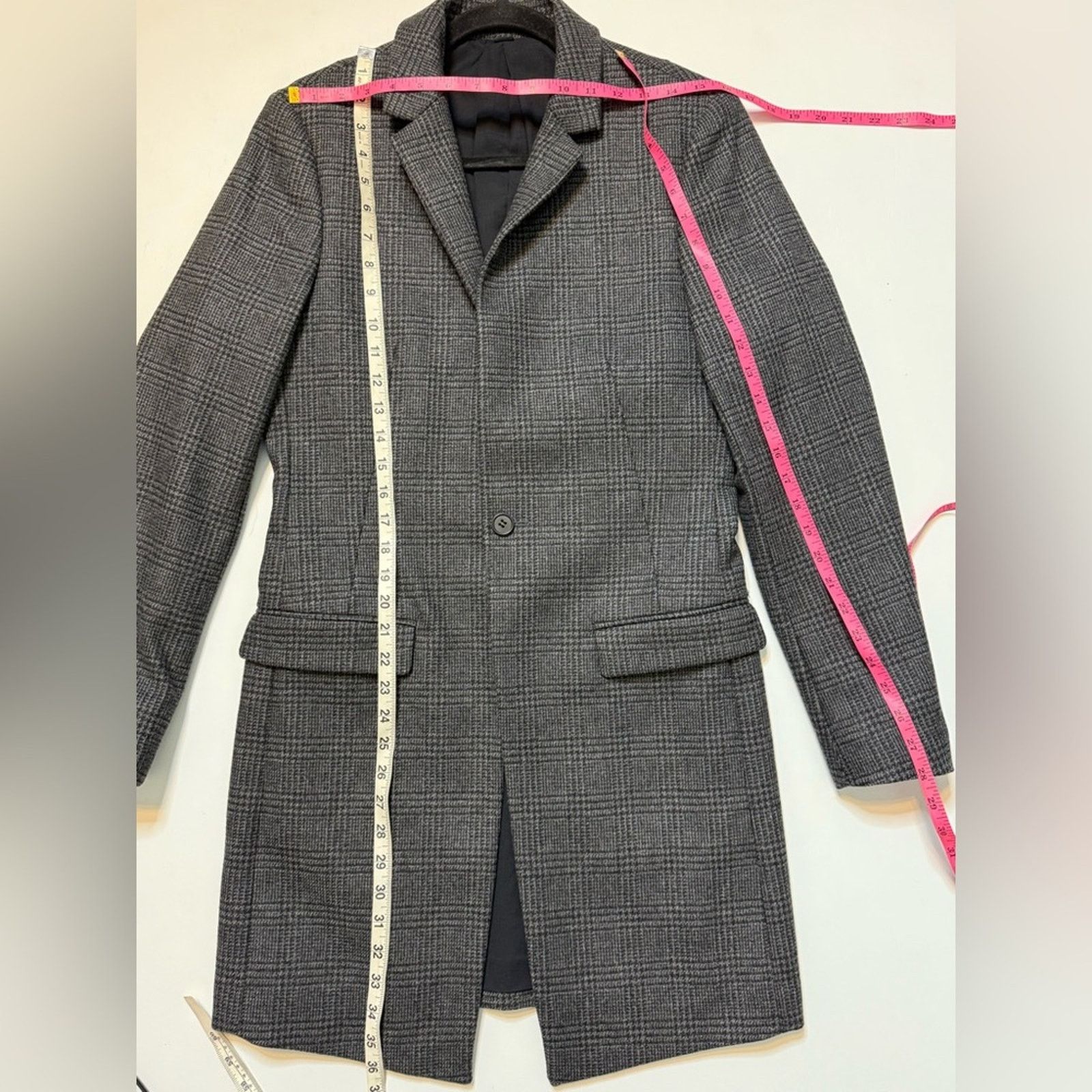 Allsaints ALLSAINTS Dark l Plaid Spyro Coat Charcoal Gray- Thirty Four Size US XS / EU 42 / 0 - 13 Thumbnail