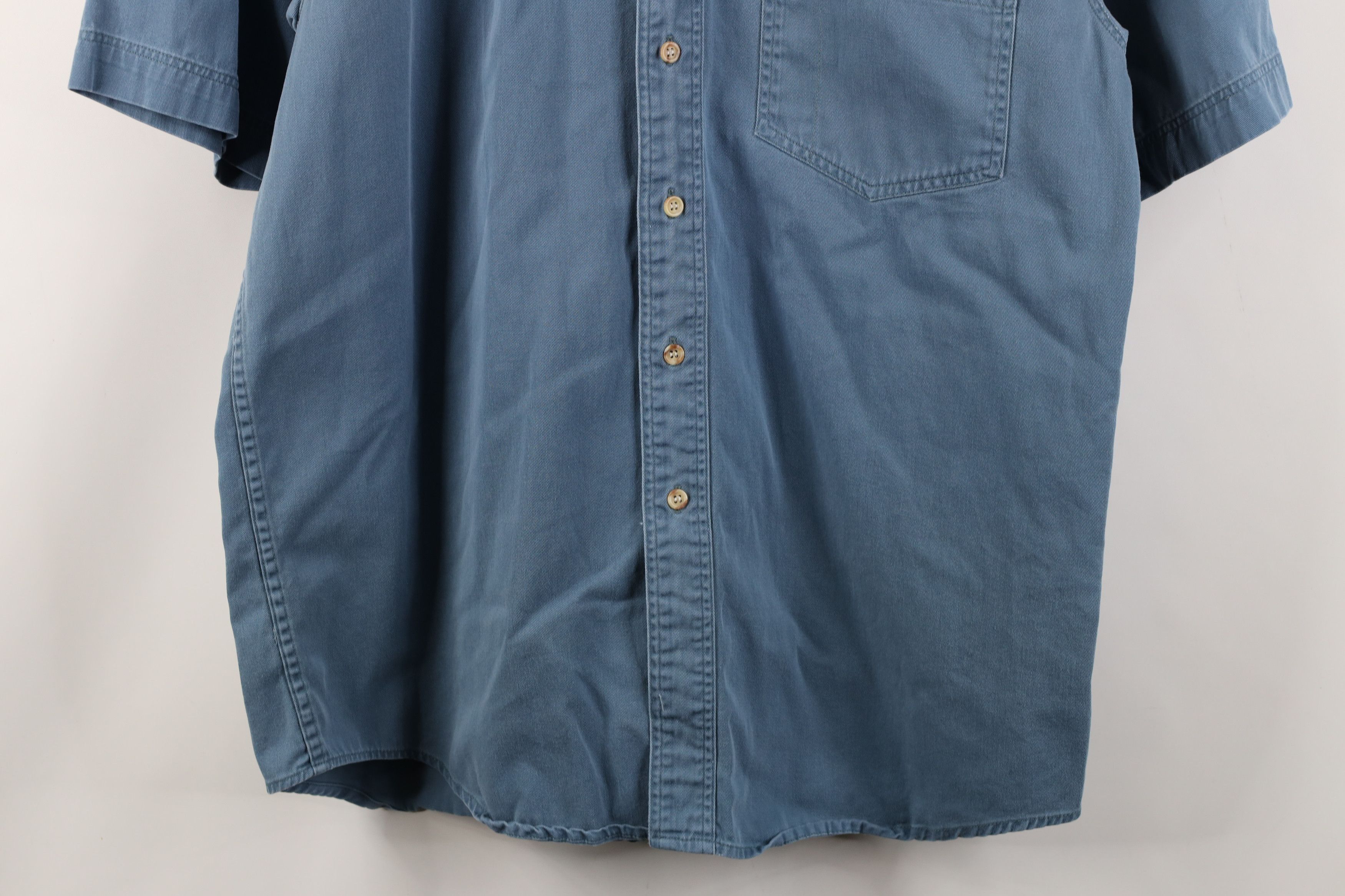Eddie Bauer Vintage 90s Eddie Bauer Stonewash Twill Button Down Shirt Size US L / EU 52-54 / 3 - 3 Thumbnail