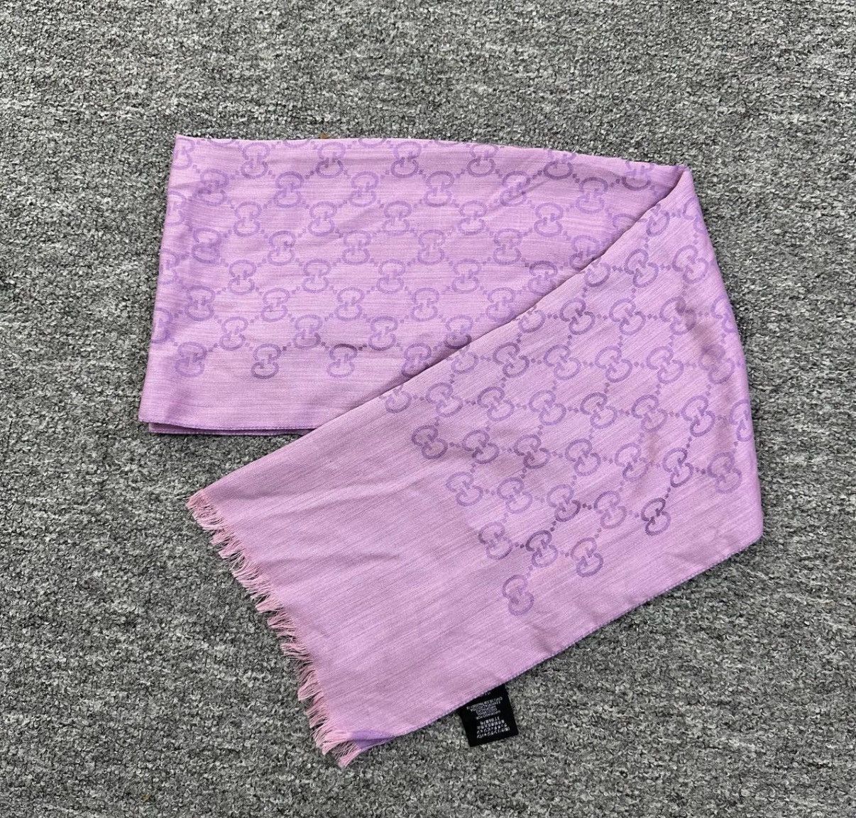 Gucci Gucci Double G Wool Reversible Purple Scarf K12 Size ONE SIZE - 1 Thumbnail