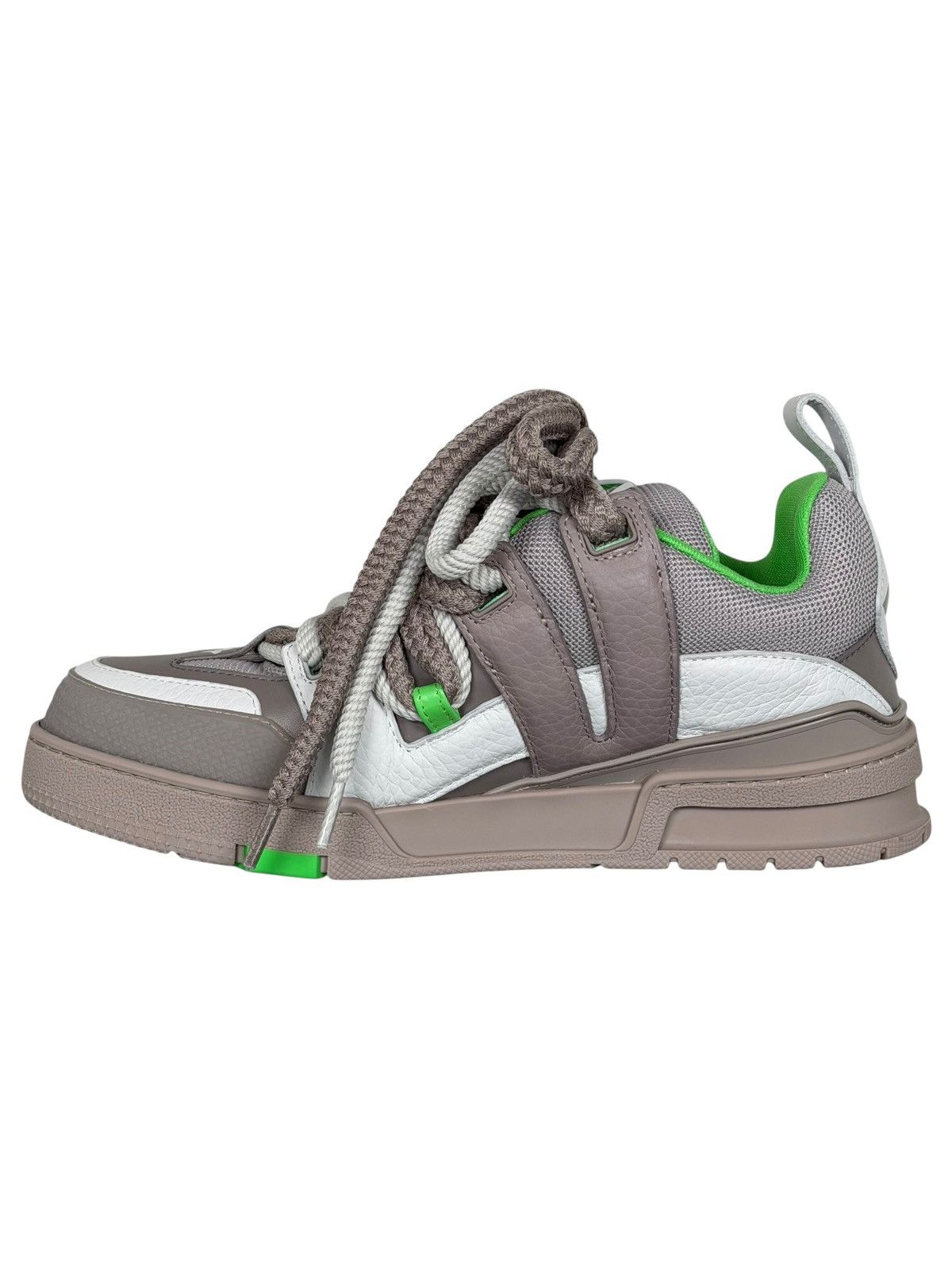 Louis Vuitton Louis Vuitton Grey Green LV Skate Sneakers Size US 7 / EU 40 - 3 Thumbnail