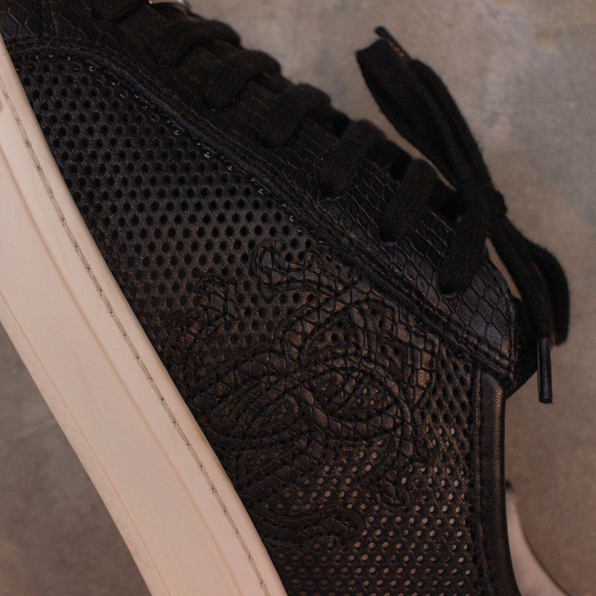 Roberto Cavalli 495$MRP ROBERTO CAVALLI Snake-Print Leather Sneakers Mens Size US 8 / EU 41 - 11 Thumbnail