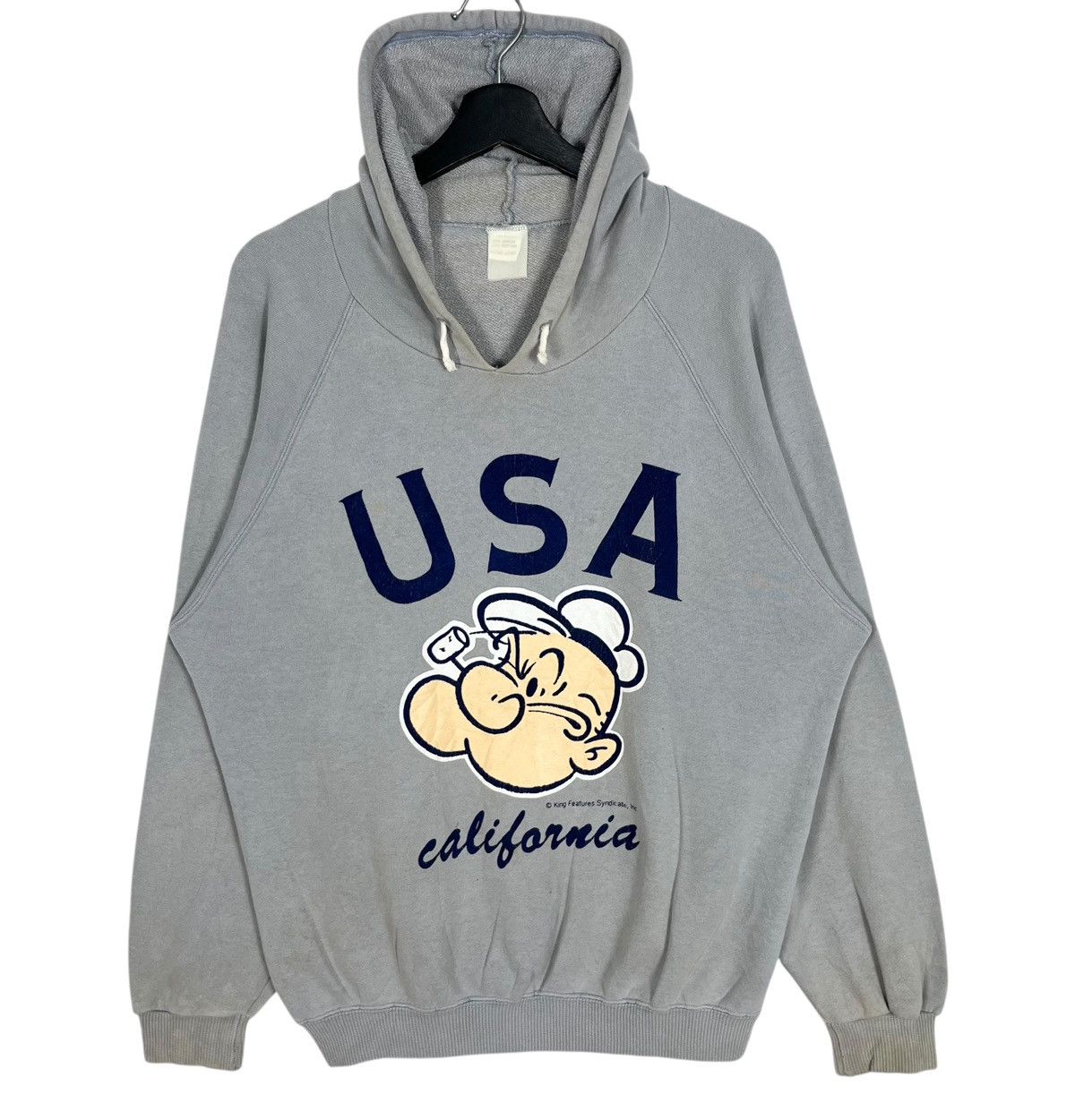 Vintage Popeye The Sailor Pull Over Hoodie