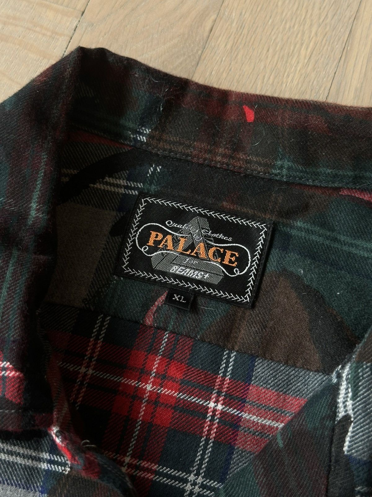 Beams Plus × Palace Palace X Beams+ printed camo tartan button-up shirt Size US XL / EU 56 / 4 - 4 Thumbnail