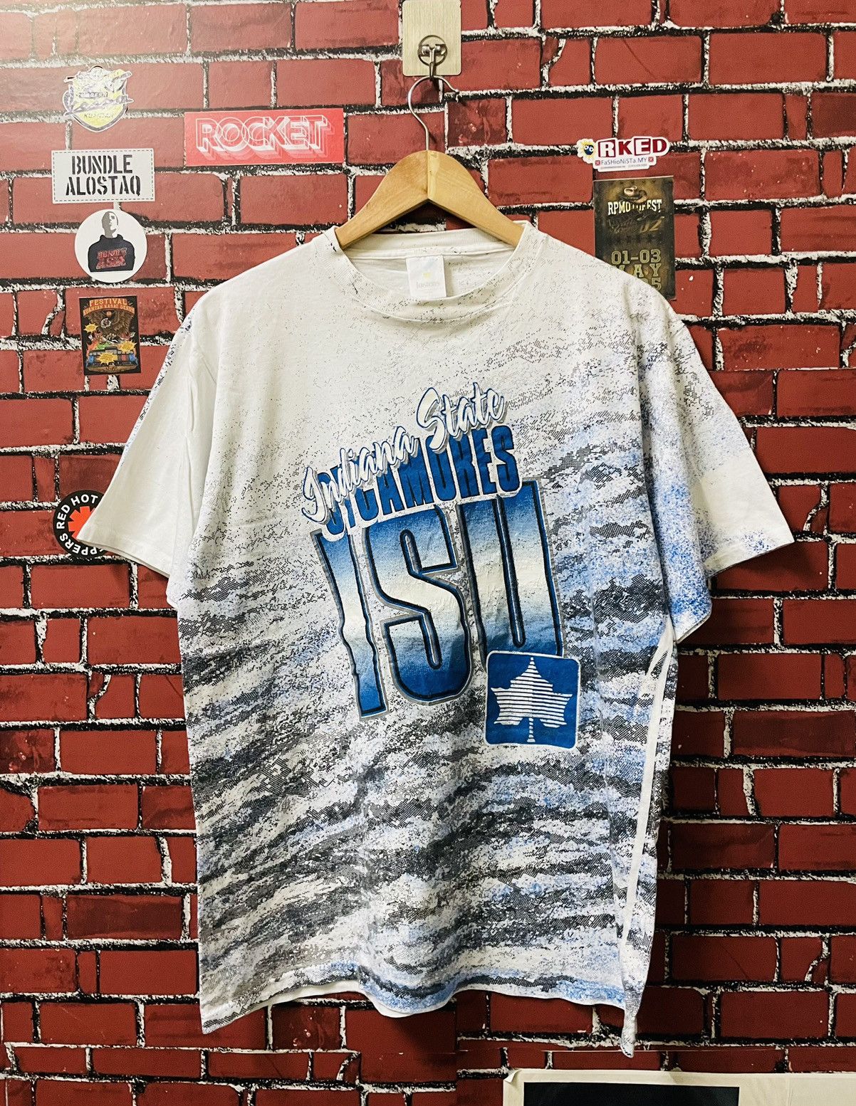Vintage VINTAGE INDIANA STATE USA FULLPRINT SHIRTS 90s Size US L / EU 52-54 / 3 - 1 Thumbnail