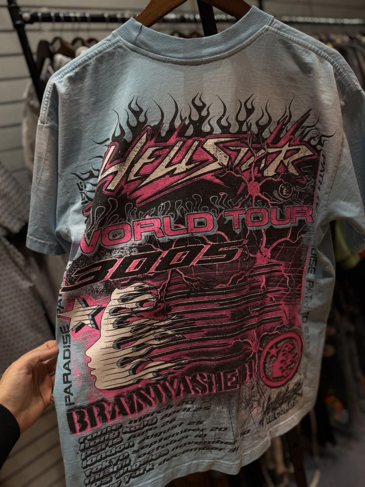 HELLSTAR Hellstar Men's Blue Pink T-Shirt Size (M) 100% Authentic Size US M / EU 48-50 / 2 - 6 Thumbnail