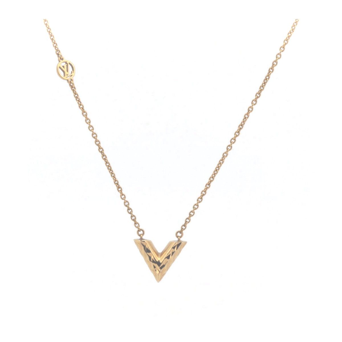 Louis Vuitton Louis Vuitton Louis Vuitton V Essential Necklace Metal Necklace M64268 DUTY FREE for USA Size ONE SIZE - 1 Thumbnail