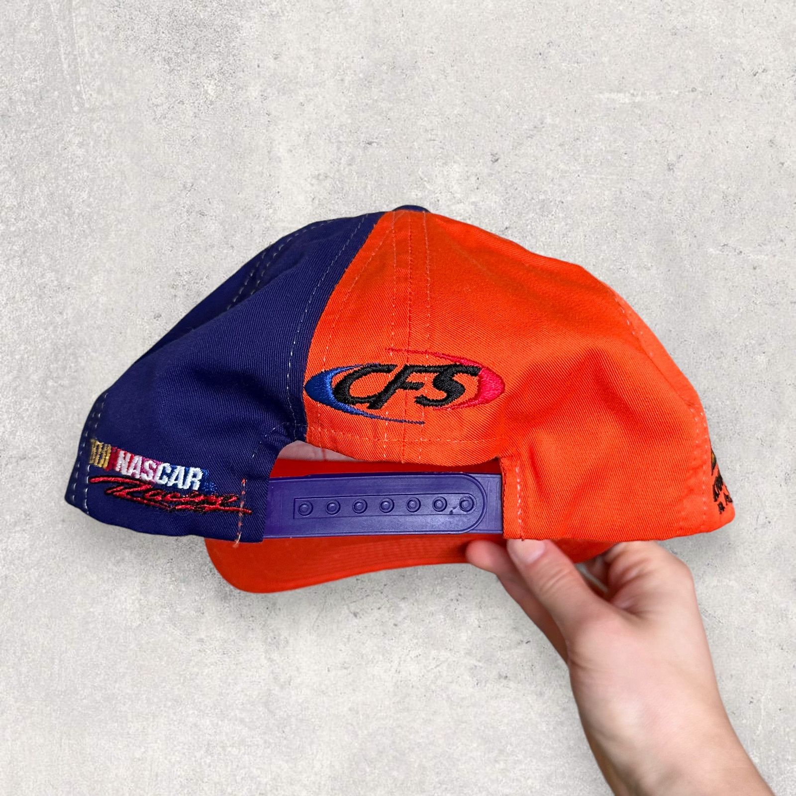 NASCAR Vintage 90s John Andretti Nascar Snapback Hat OSFA Purple Size ONE SIZE - 6 Thumbnail