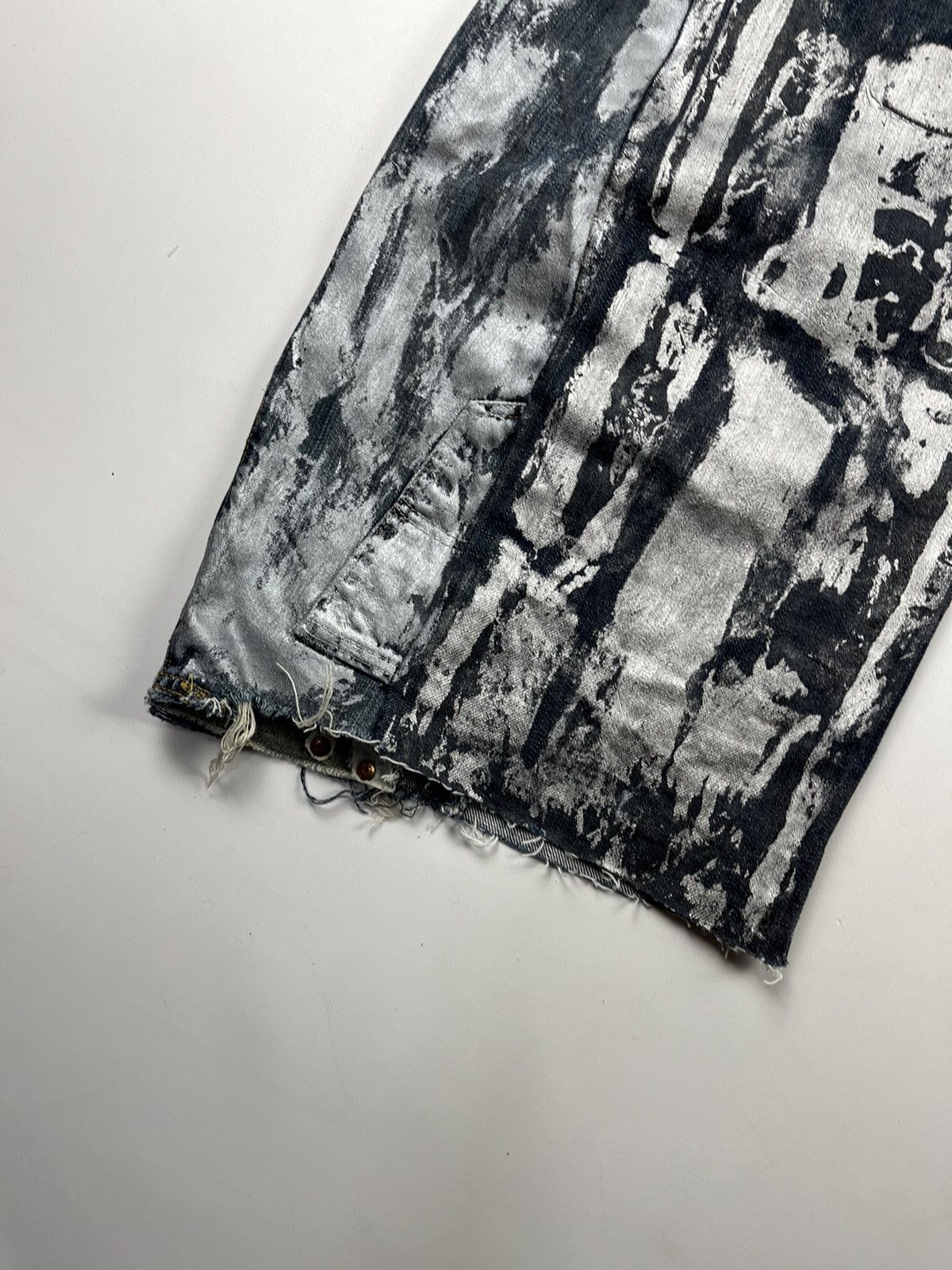 Japanese Brand × Vintage Jeans Dirty Pants patchwork crash denim thrashed distressed Size US 30 / EU 46 - 13 Thumbnail