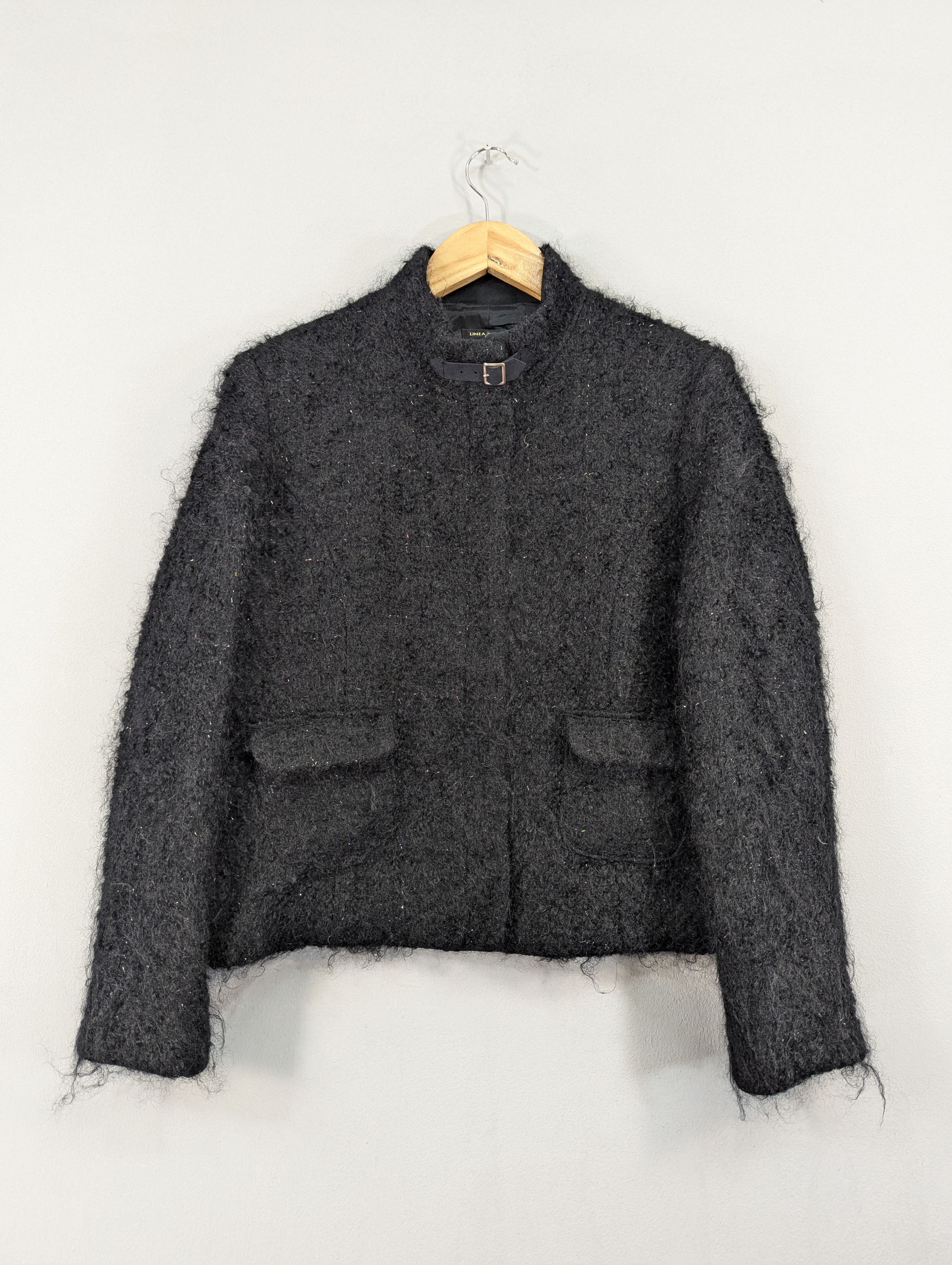 Designer × Japanese Brand × Linea Linea Urbano Hair Zipper Cropped Black Jacket Ifsixwasnine Size L / US 10 / IT 46 - 1 Thumbnail