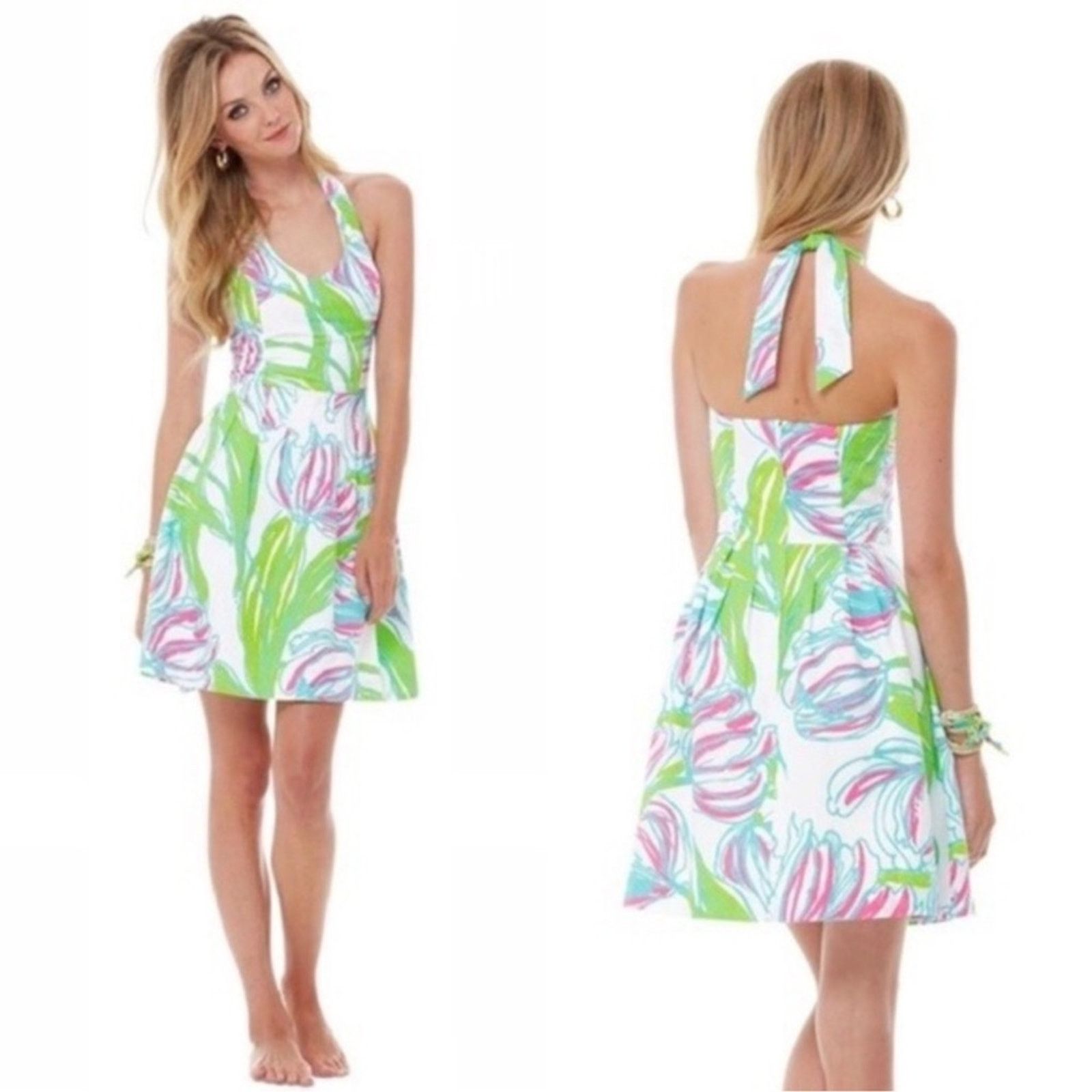 Lilly Pulitzer Lilly Pulitzer Ross Ring The Bellboy Tulip Halter Dress Size XS / US 0-2 / IT 36-38 - 1 Thumbnail