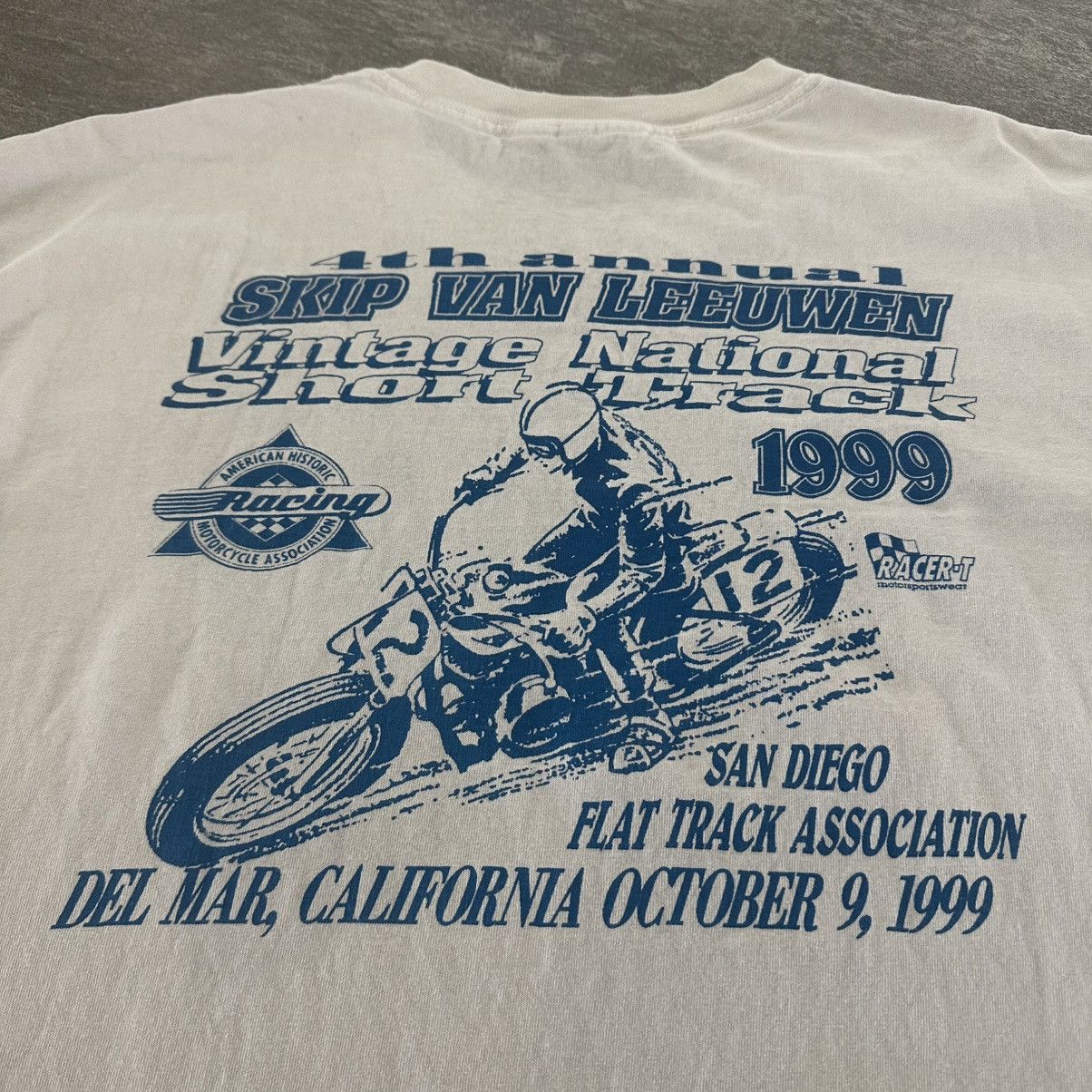 Vintage Vintage Del Mar San Diego Motorcycle Racing All Over Shirt Size US XL / EU 56 / 4 - 7 Thumbnail
