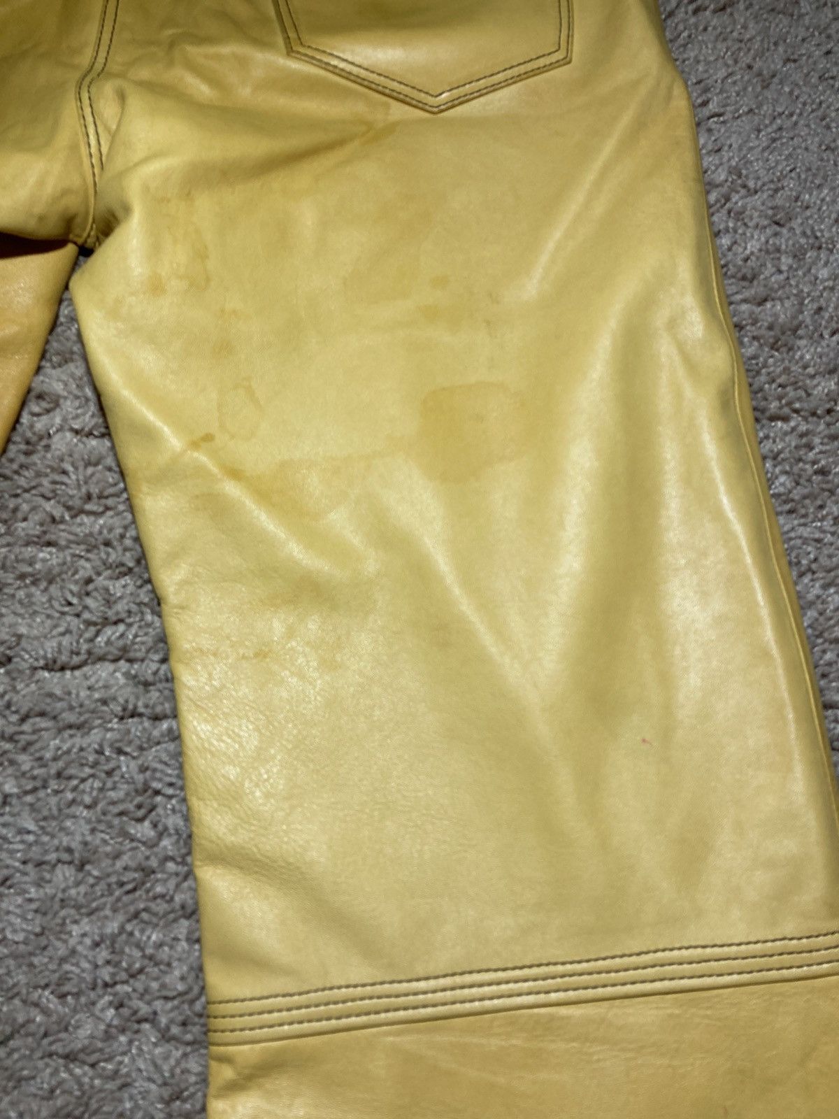 Wales Bonner AW18 Wales Bonner Leather Yellow Pants 2018 WB Jeans Creole Size US 28 / EU 44 - 11 Thumbnail