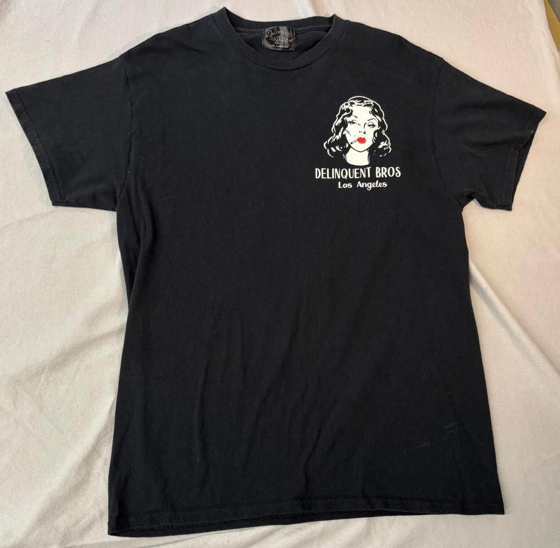 Other Delinquent Bros Los Angeles T-shirt Rockabilly Smoking Girl Size US S / EU 44-46 / 1 - 4 Thumbnail