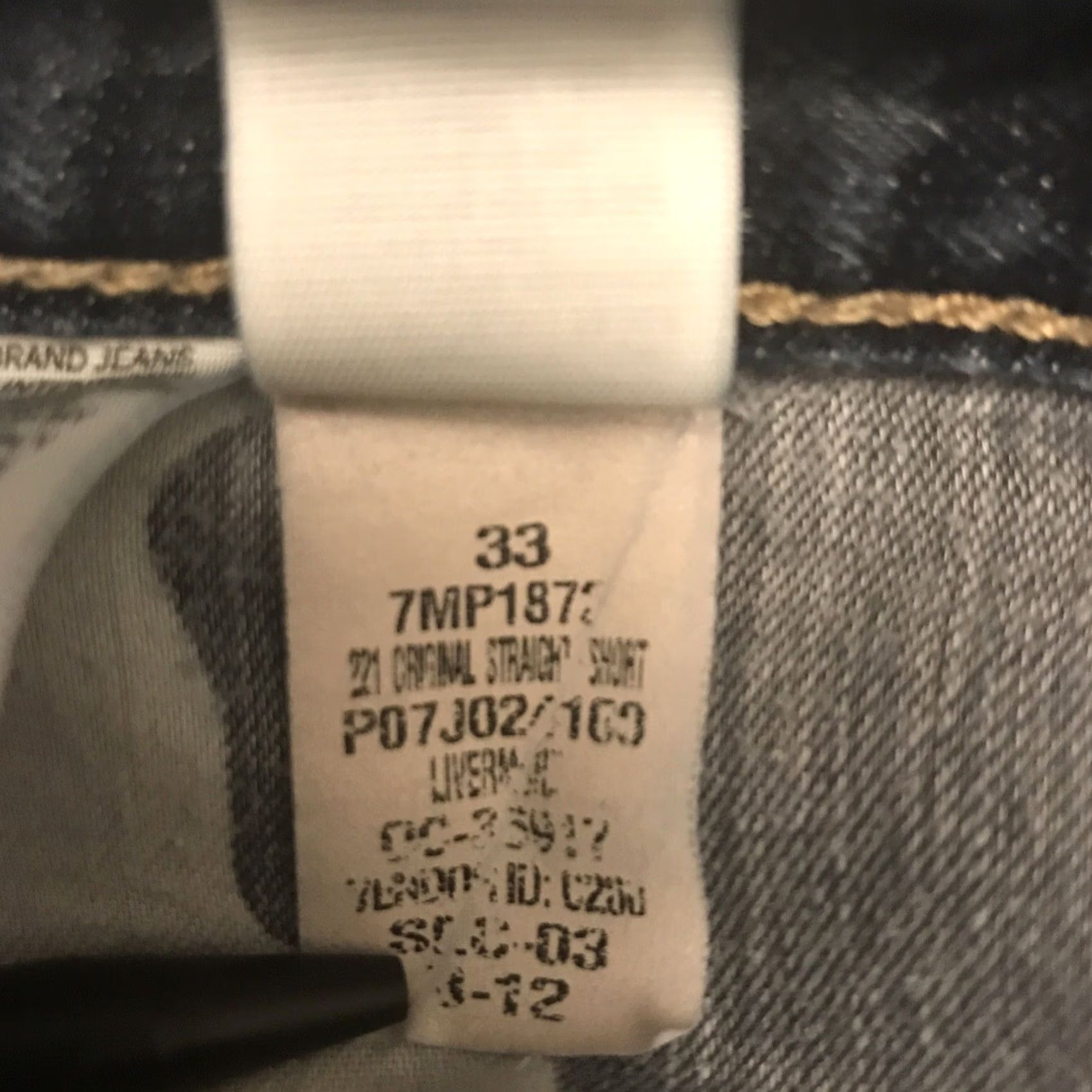 Lucky Brand Lucky Brand 221 Original Straight Denim Jeans Mens 33 x 30 Blue Cotton Belt Loops Pockets Regular Vintage: No Size US 33 - 7 Thumbnail