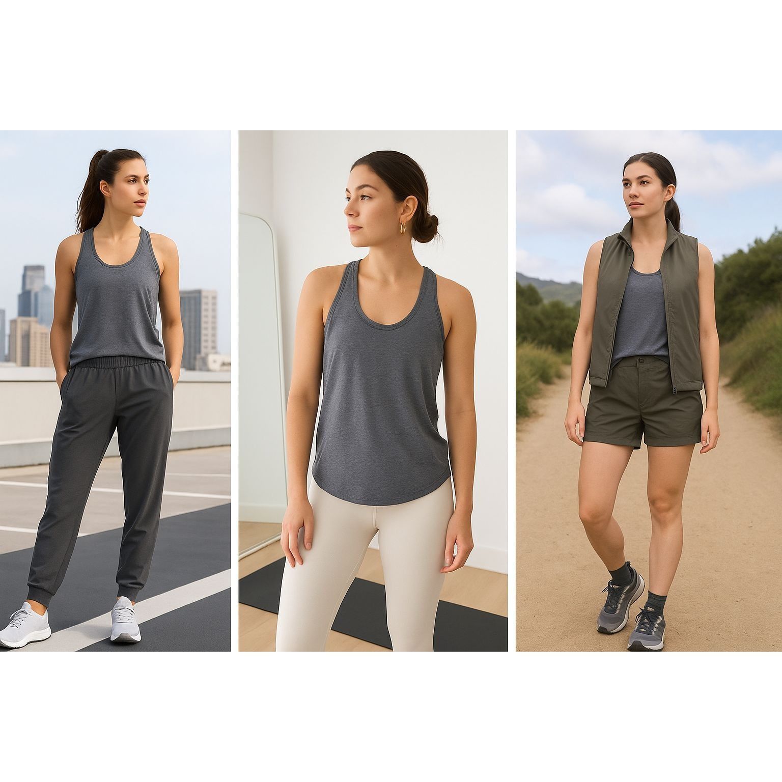 Lululemon Lululemon Wn Salute the Sun Gray Racerback Tank 6 Athflow Pi Size M / US 6-8 / IT 42-44 - 1 Thumbnail
