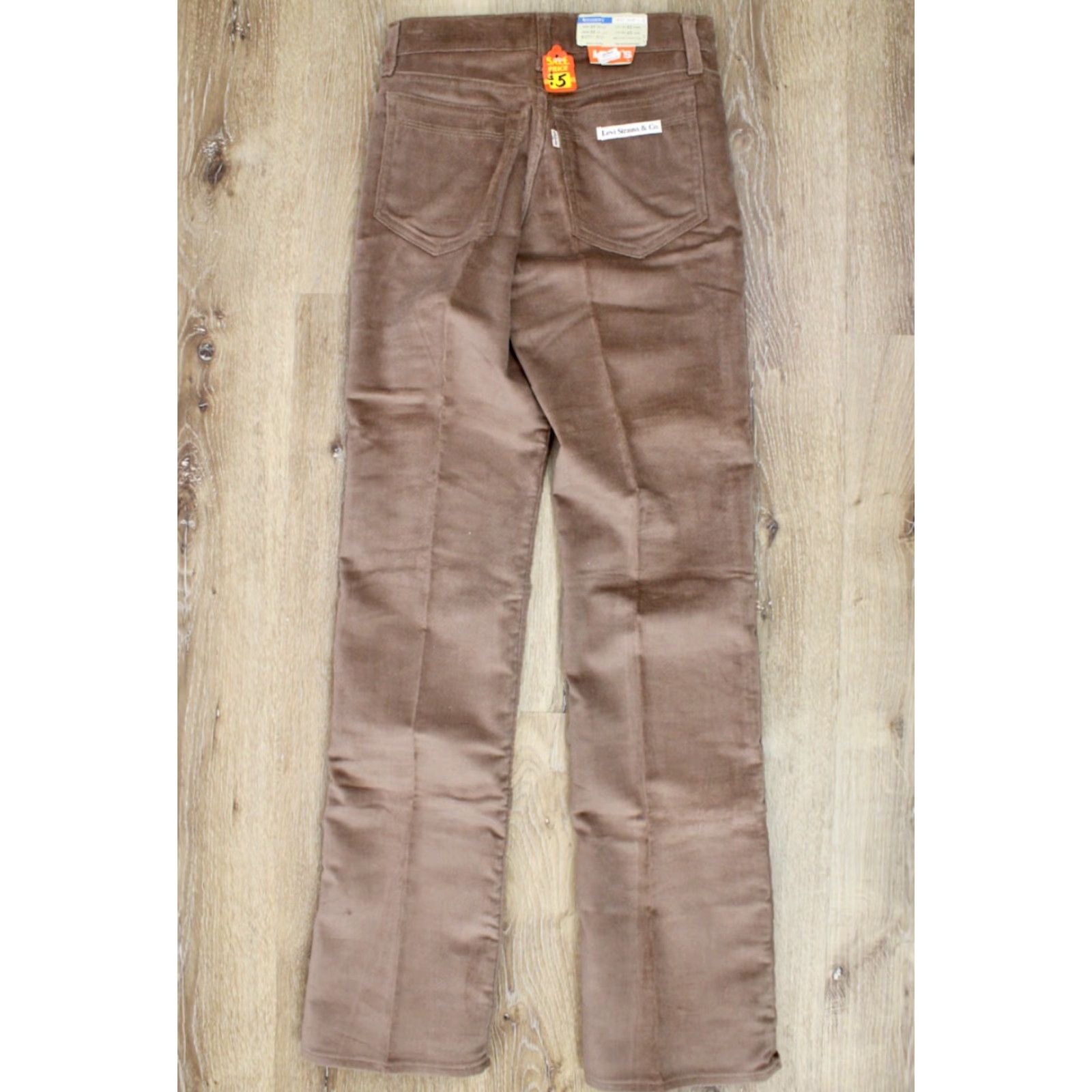 Levi's Levi's 1970s Pants Velvet Brown 27x31.5 Vintage Original 70s Mens Levi's Pants Size US 27 - 3 Thumbnail